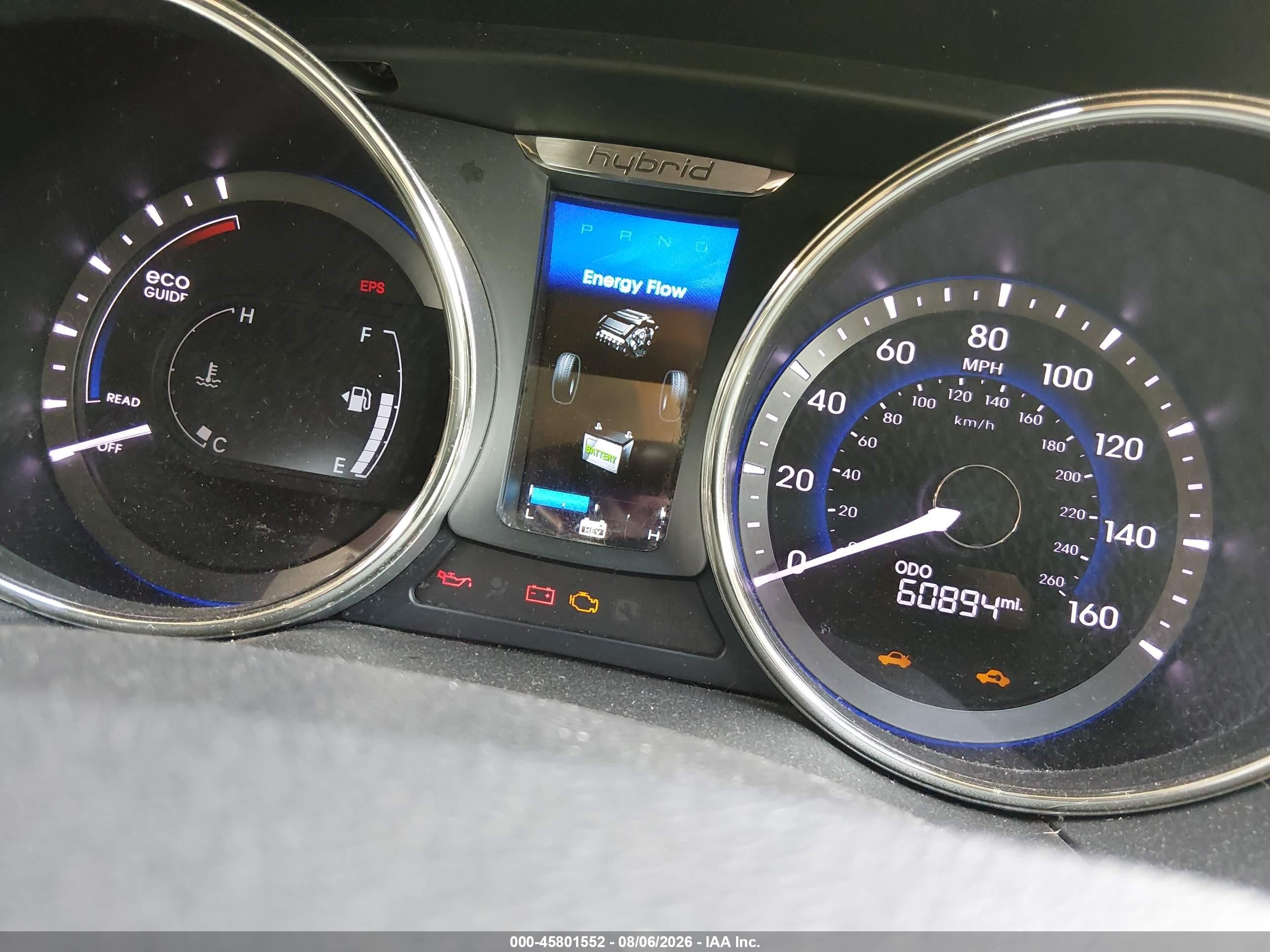 2011 Hyundai Sonata Hybrid   White vin: KMHEC4A49BA002215