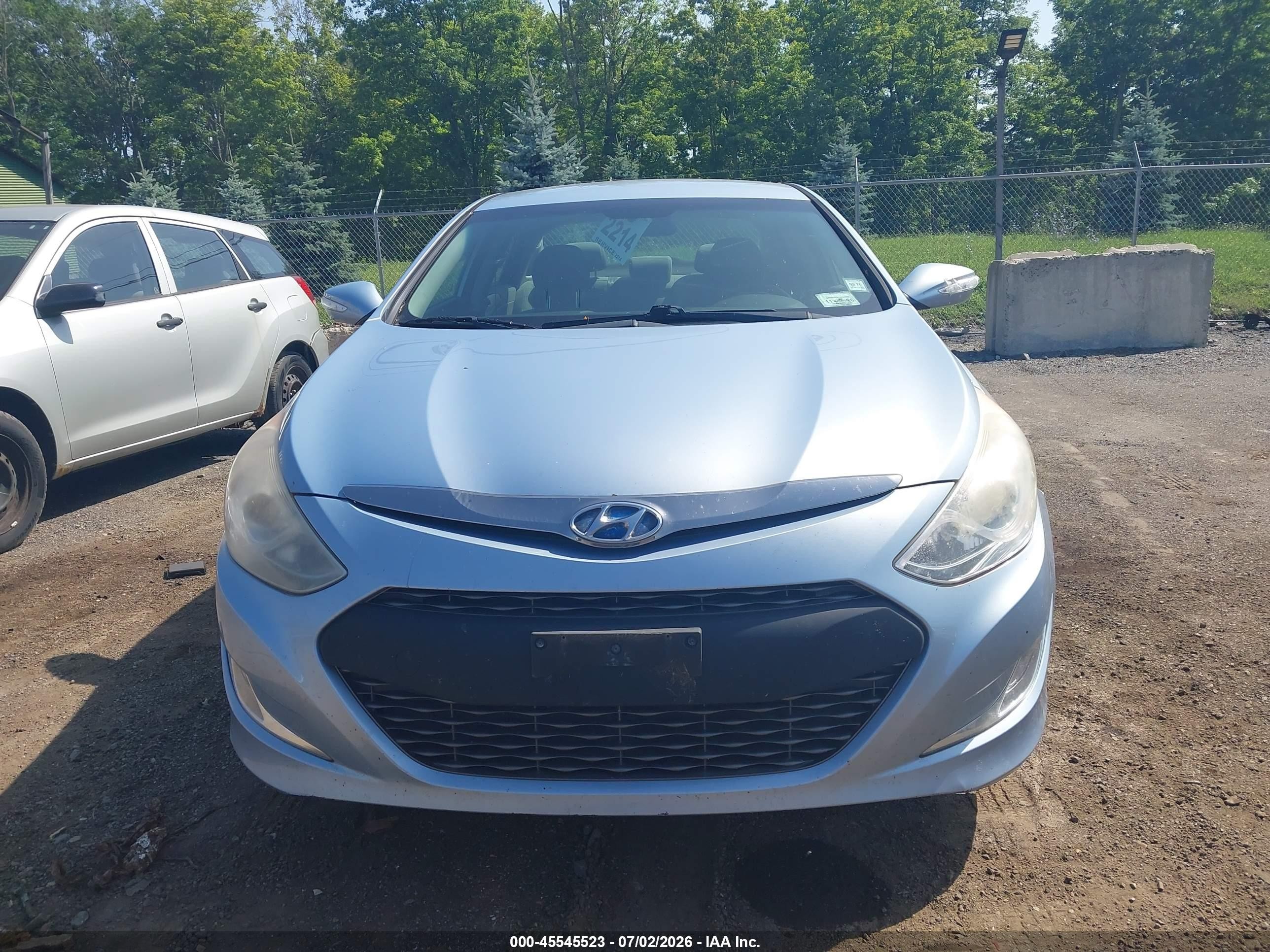 2011 Hyundai Sonata Hybrid   Blue vin: KMHEC4A49BA004742