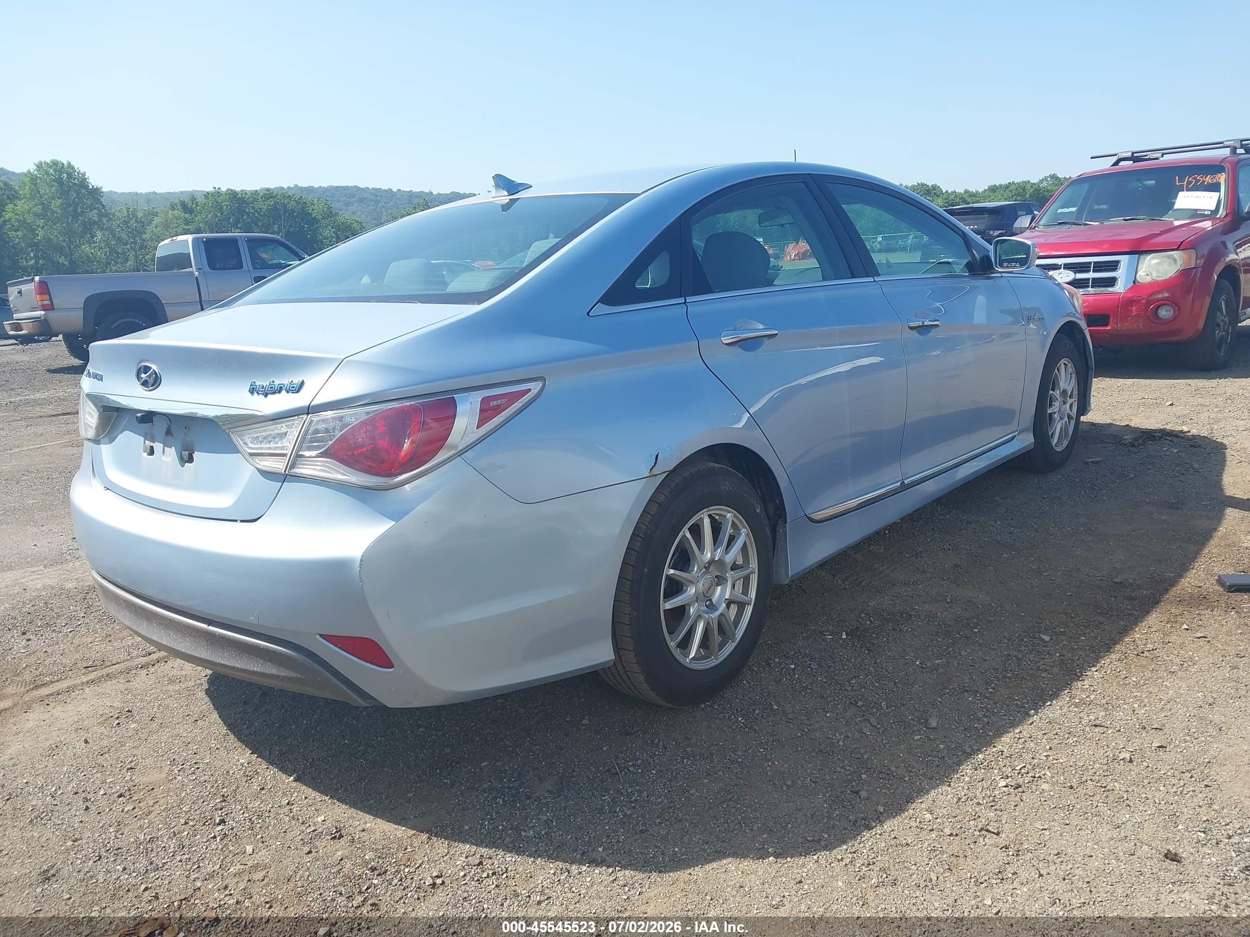 2011 Hyundai Sonata Hybrid   Blue vin: KMHEC4A49BA004742