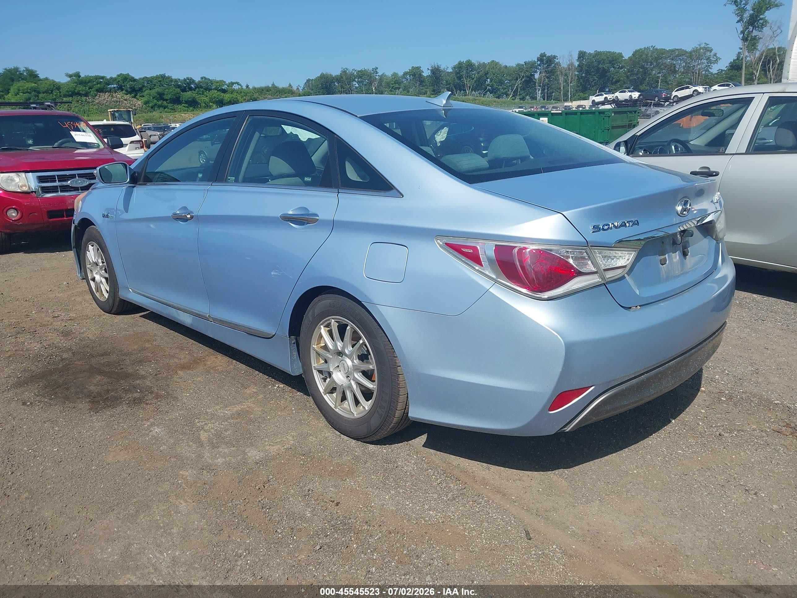 2011 Hyundai Sonata Hybrid   Blue vin: KMHEC4A49BA004742