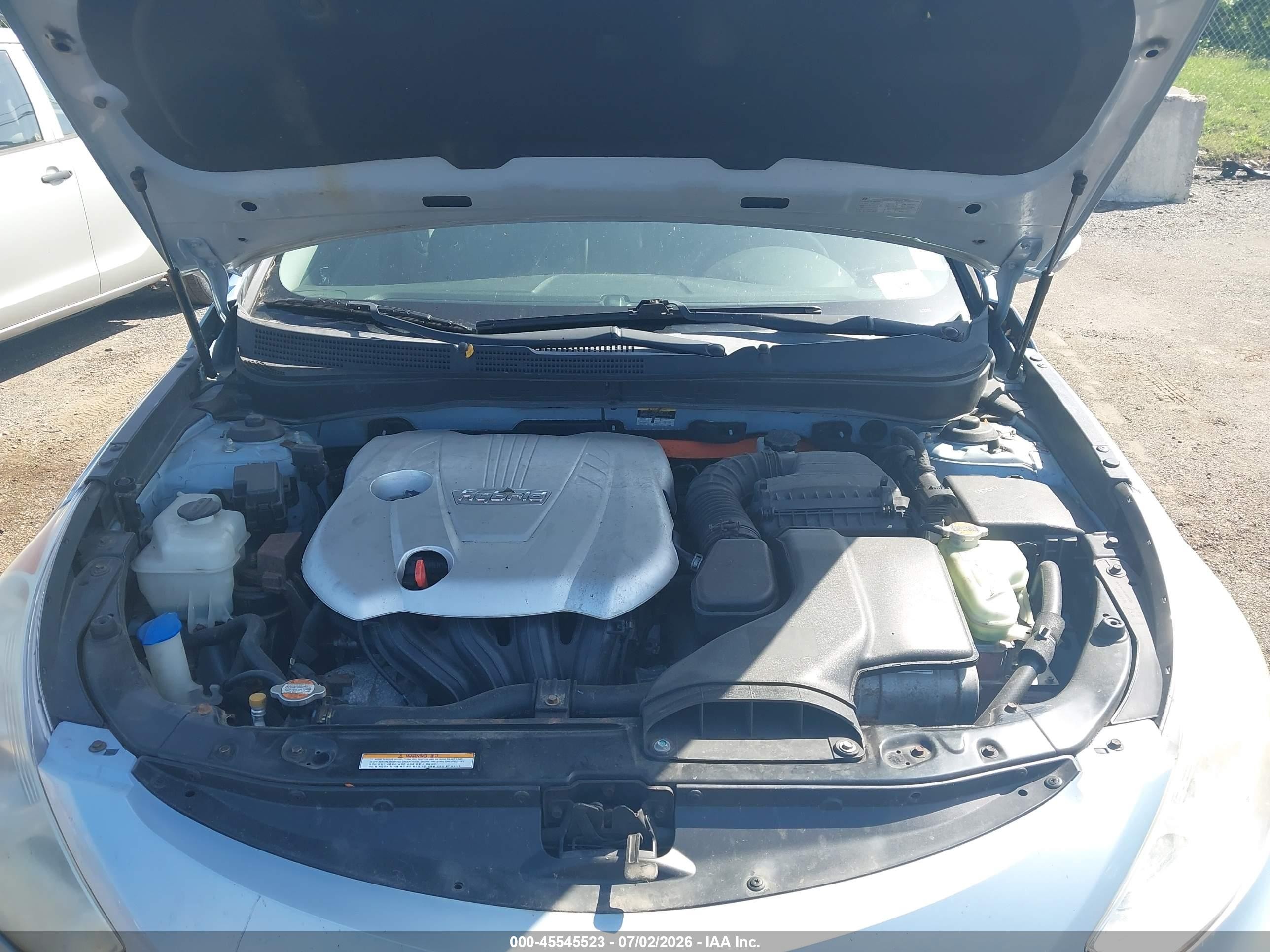 2011 Hyundai Sonata Hybrid   Blue vin: KMHEC4A49BA004742