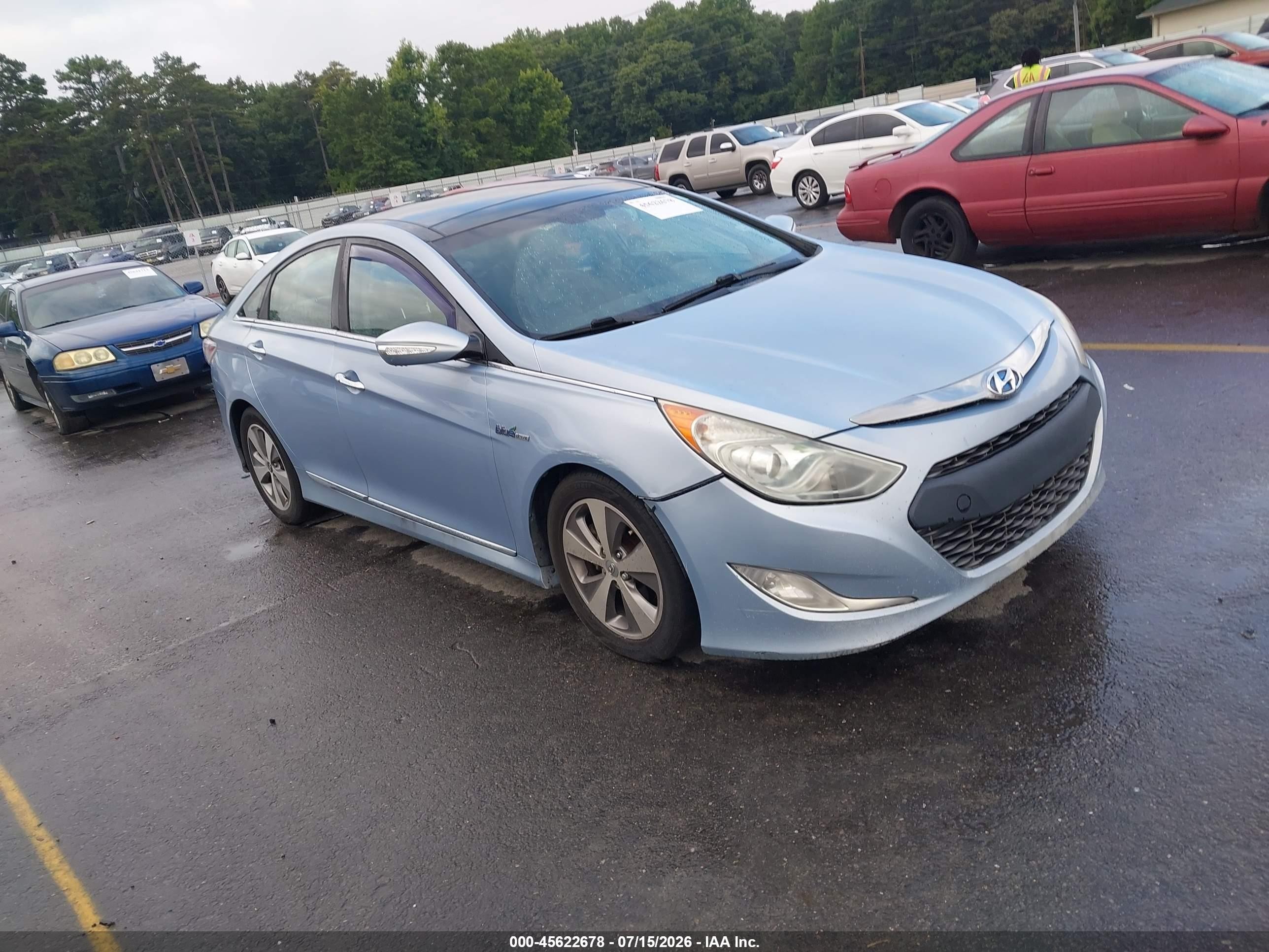 2012 Hyundai Sonata Hybrid   Teal vin: KMHEC4A49CA026323