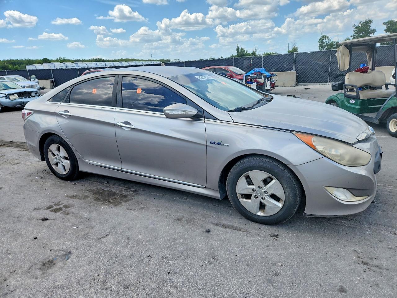 2012 Hyundai Sonata Hybrid Silver vin: KMHEC4A49CA038200