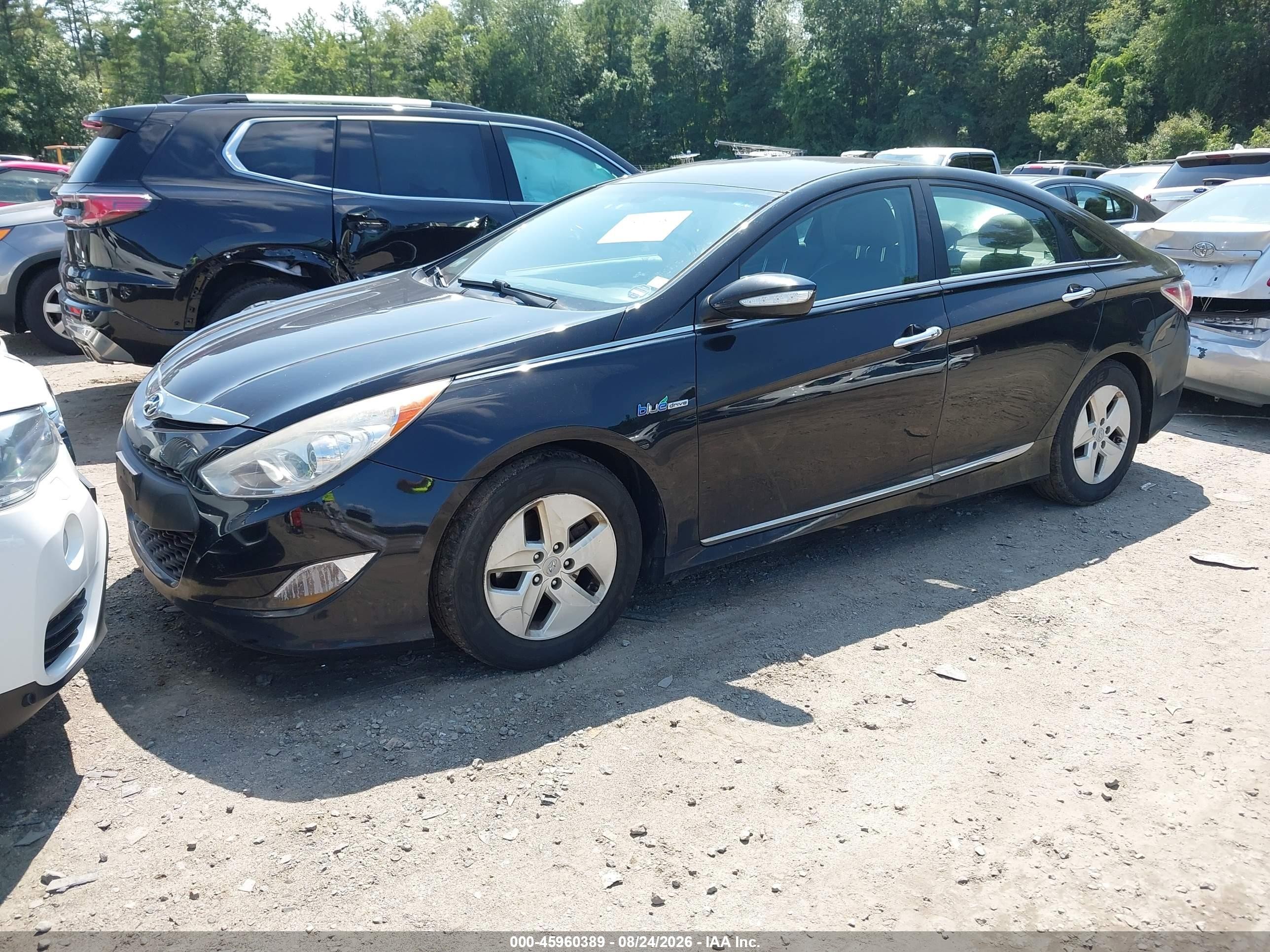 2012 Hyundai Sonata Hybrid   Black vin: KMHEC4A49CA042893