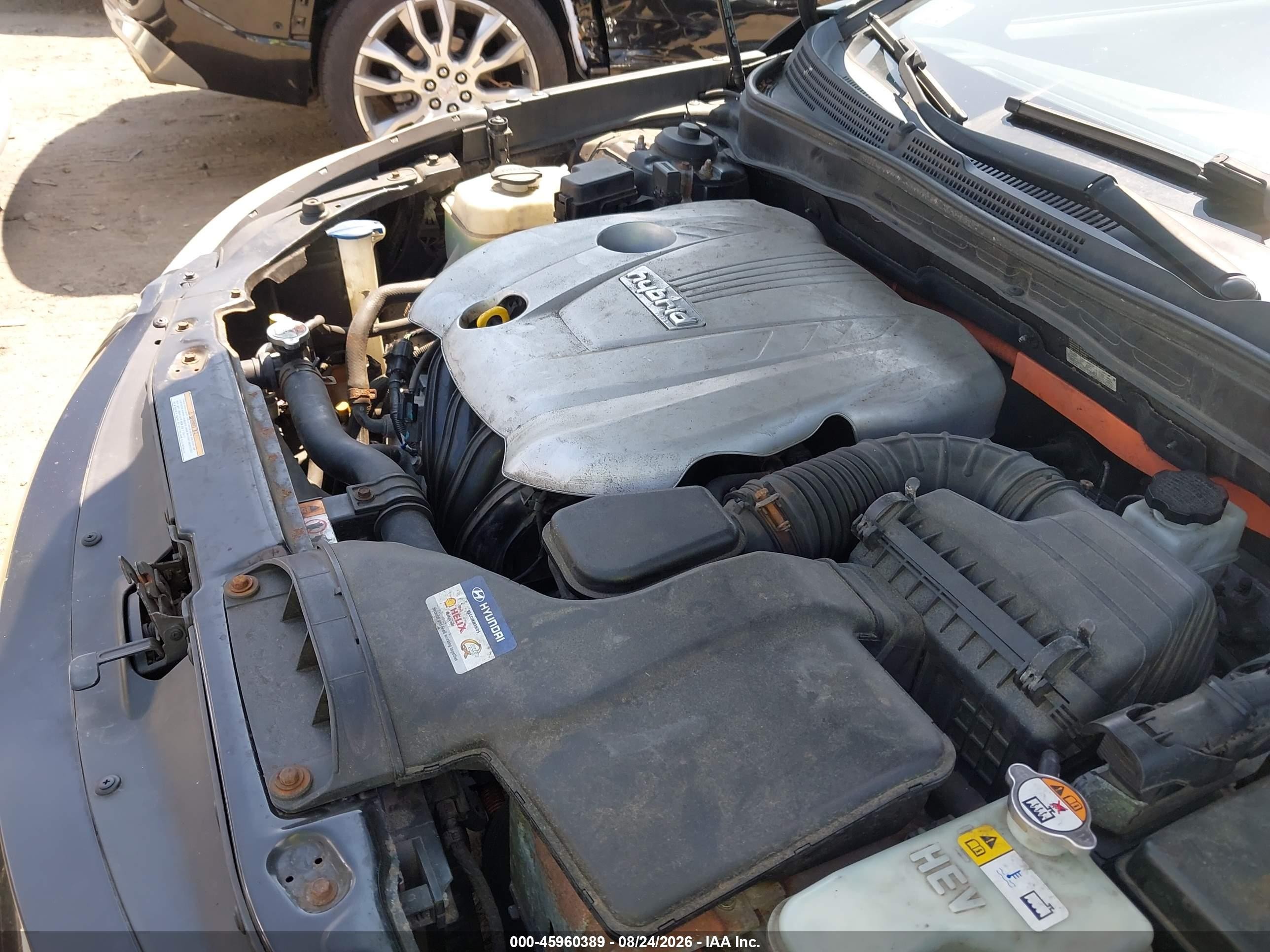 2012 Hyundai Sonata Hybrid   Black vin: KMHEC4A49CA042893