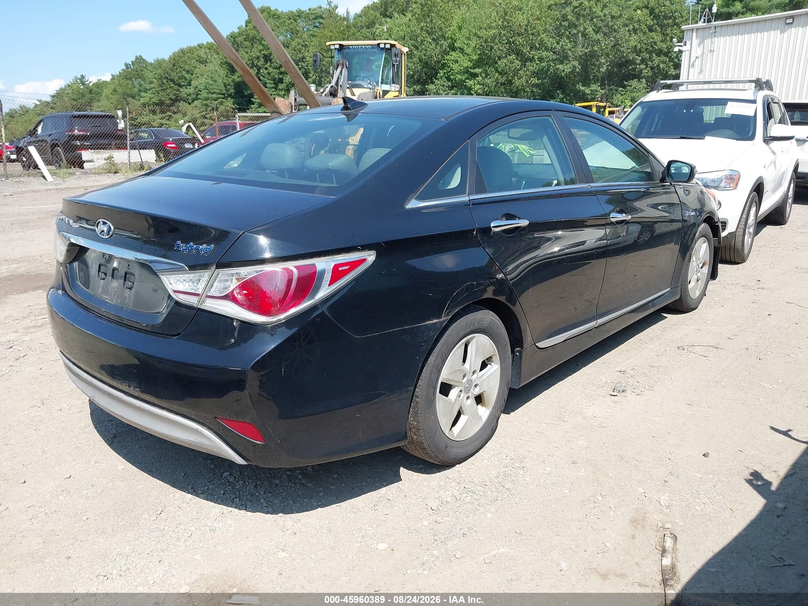 2012 Hyundai Sonata Hybrid   Black vin: KMHEC4A49CA042893