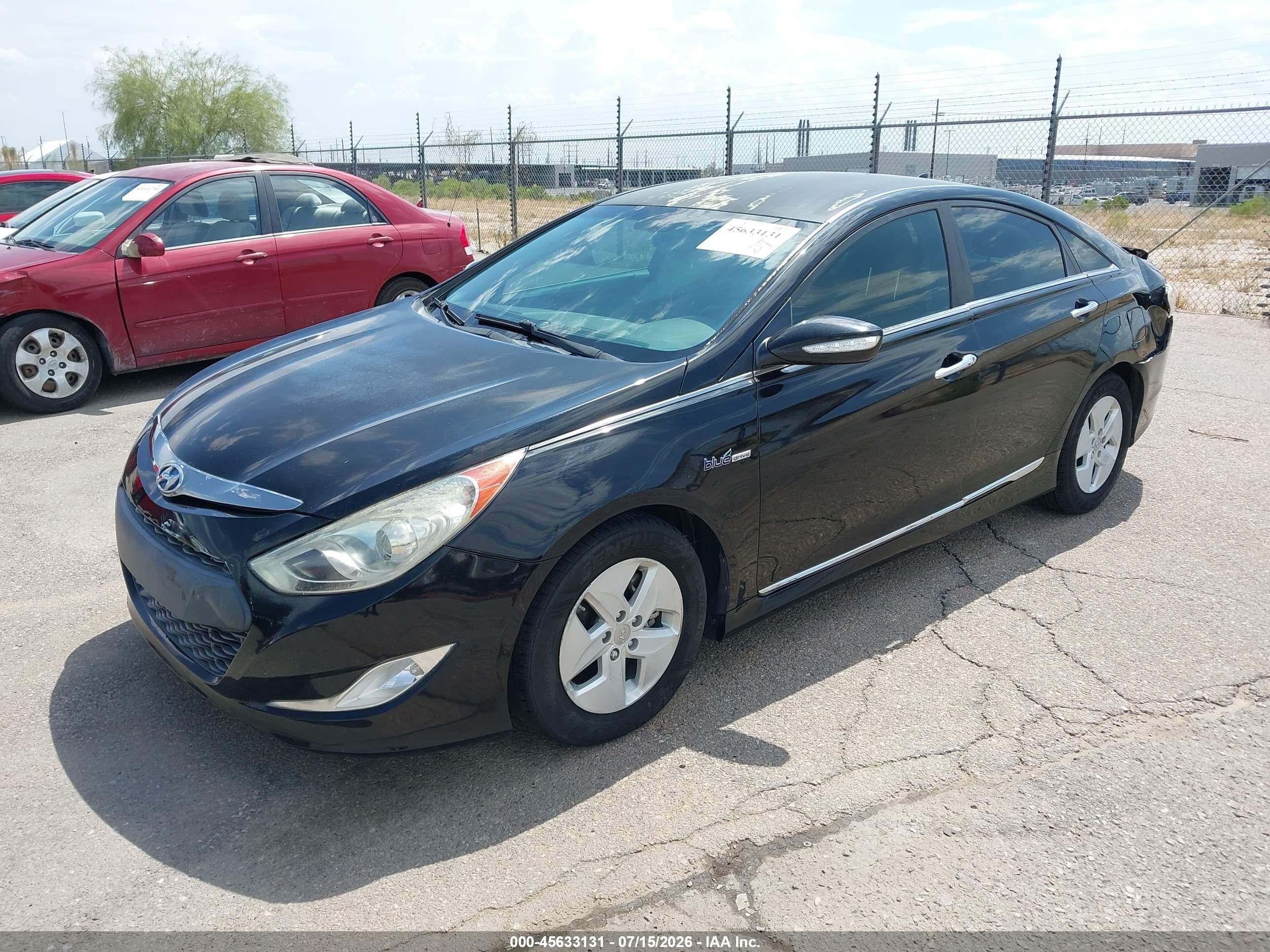 2012 Hyundai Sonata Hybrid   Black vin: KMHEC4A49CA045275