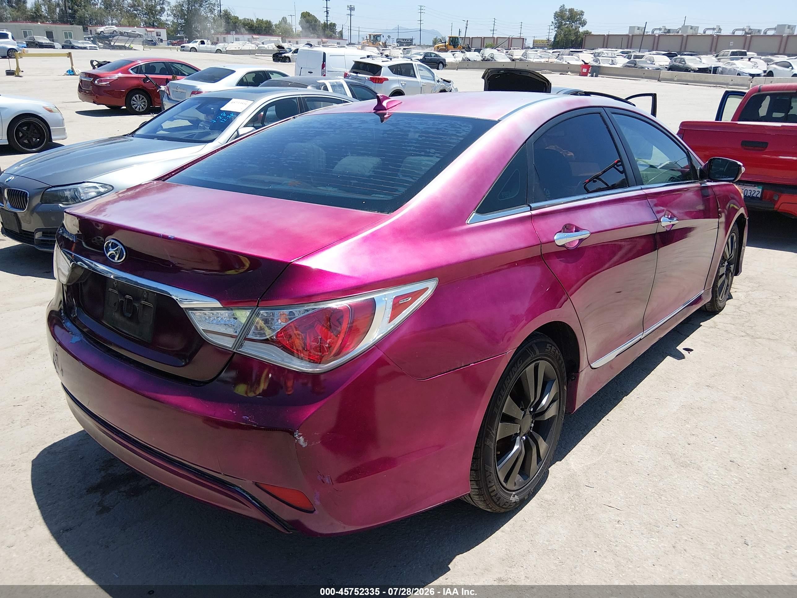 2012 Hyundai Sonata Hybrid   Pink vin: KMHEC4A49CA057541