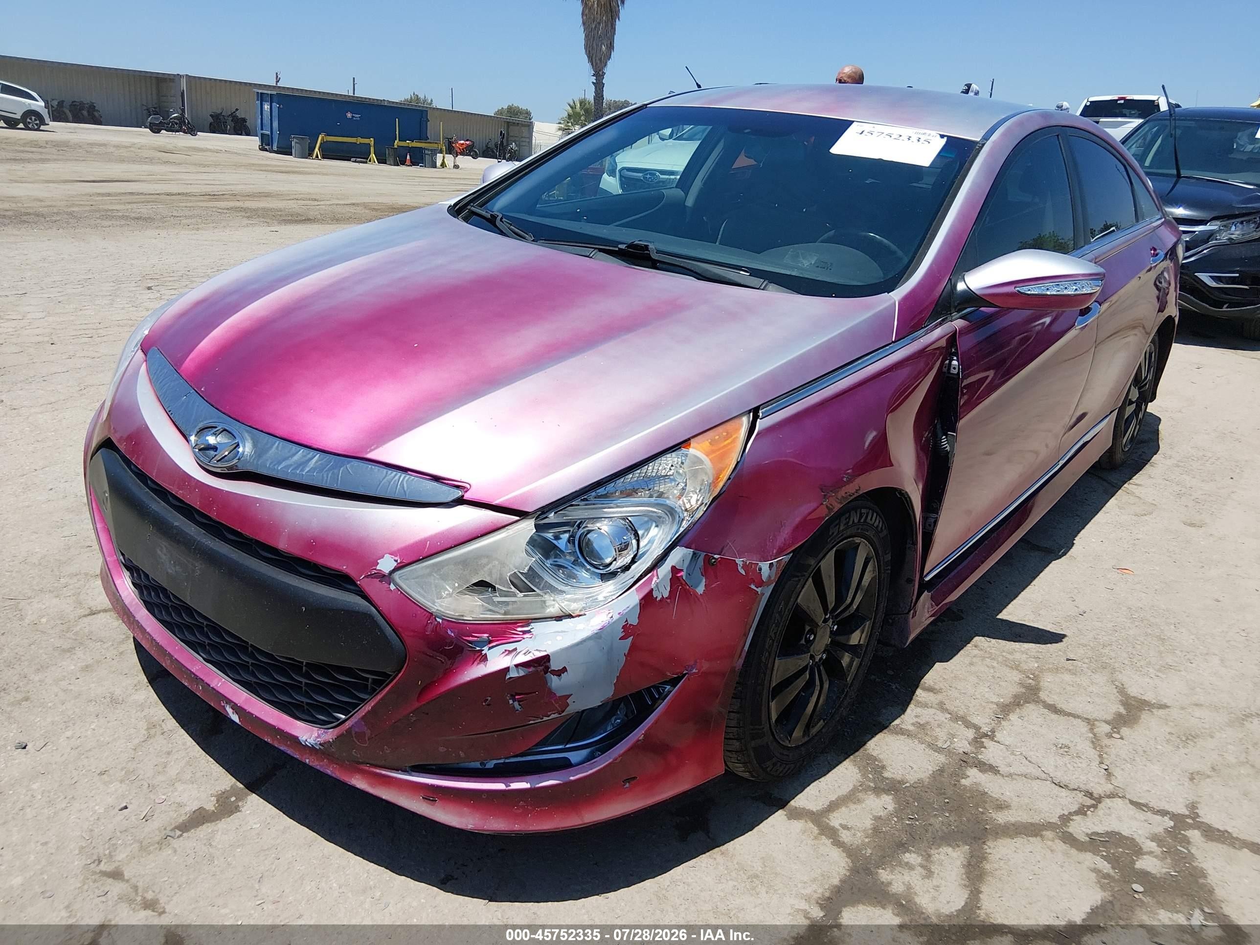 2012 Hyundai Sonata Hybrid   Pink vin: KMHEC4A49CA057541