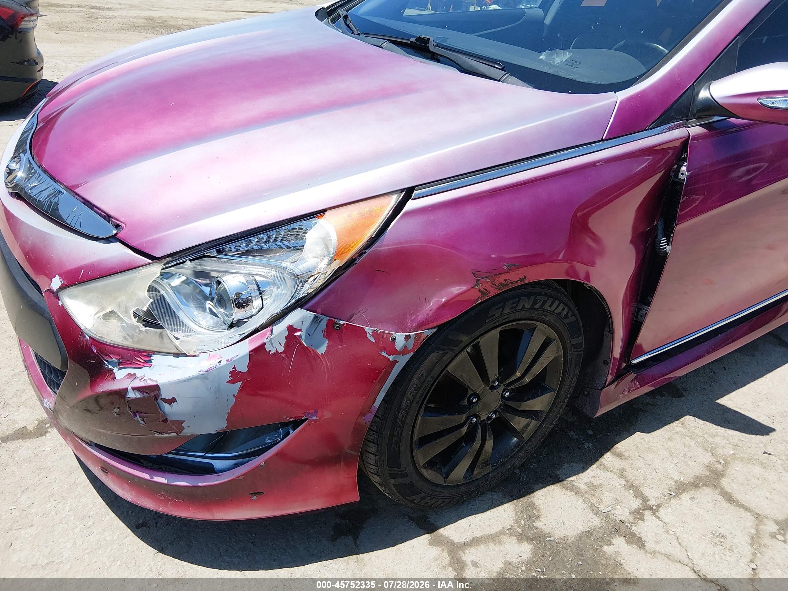 2012 Hyundai Sonata Hybrid   Pink vin: KMHEC4A49CA057541