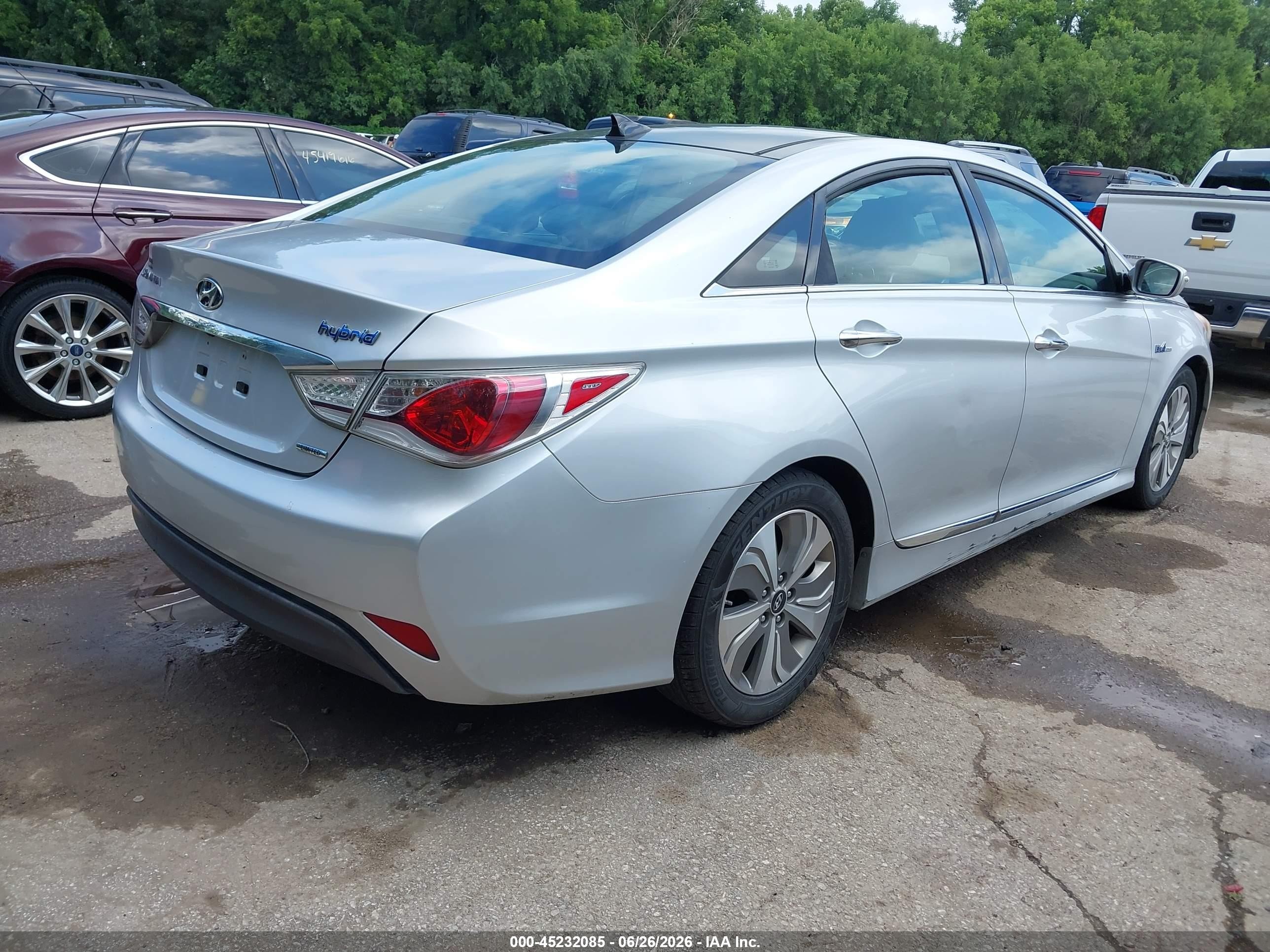 2013 Hyundai Sonata Hybrid Limited Серый vin: KMHEC4A49DA050249