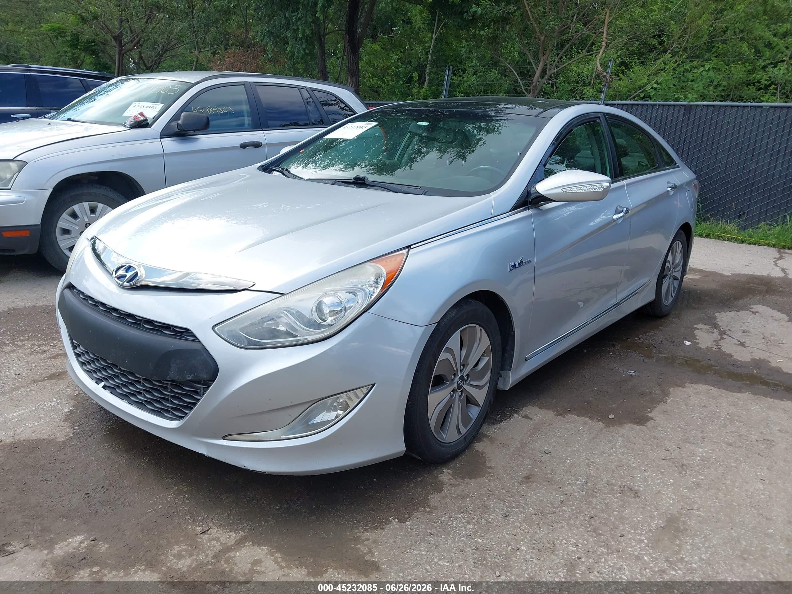 2013 Hyundai Sonata Hybrid Limited Серый vin: KMHEC4A49DA050249