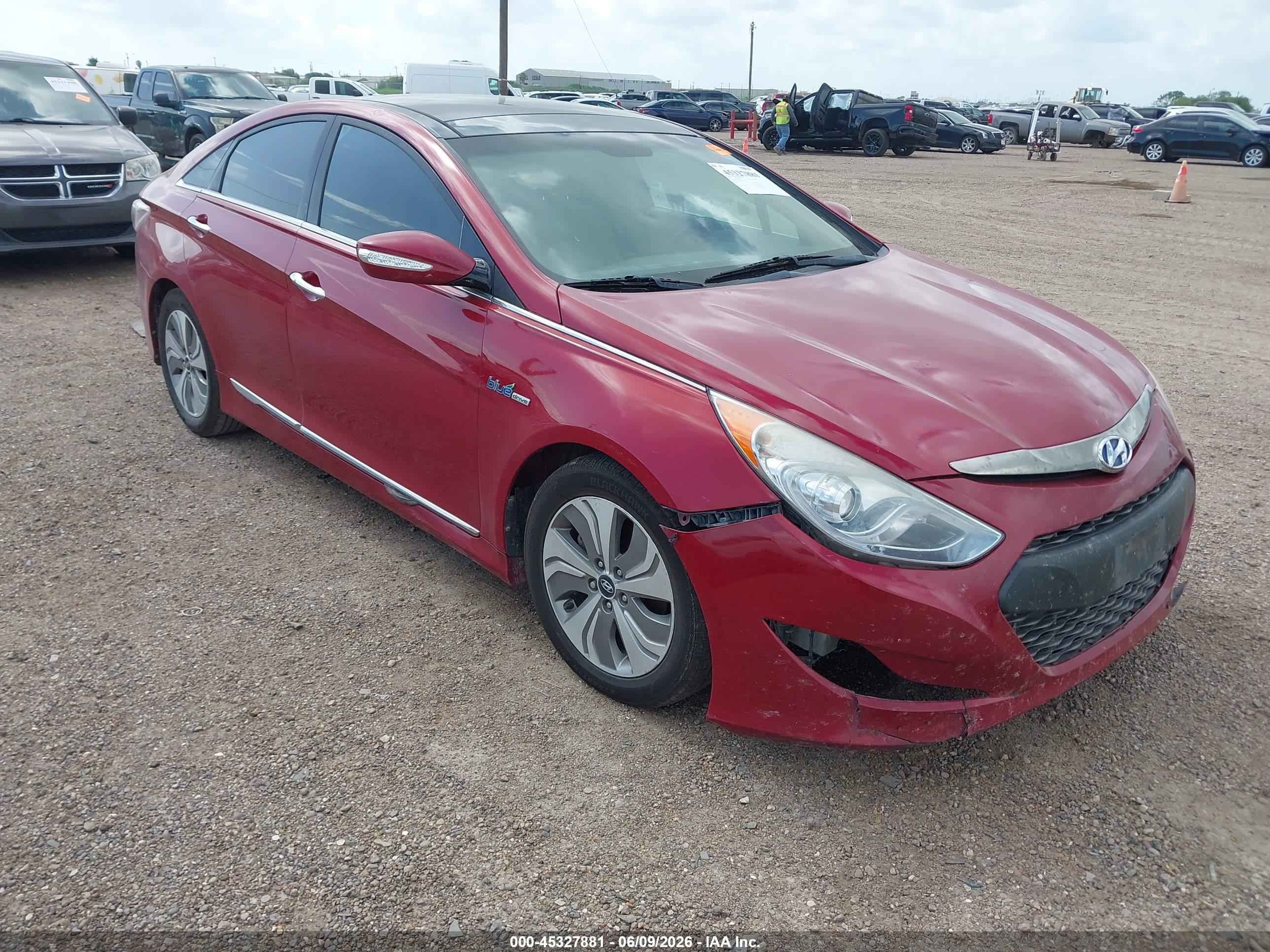 2013 Hyundai Sonata Hybrid Limited Red vin: KMHEC4A49DA068492