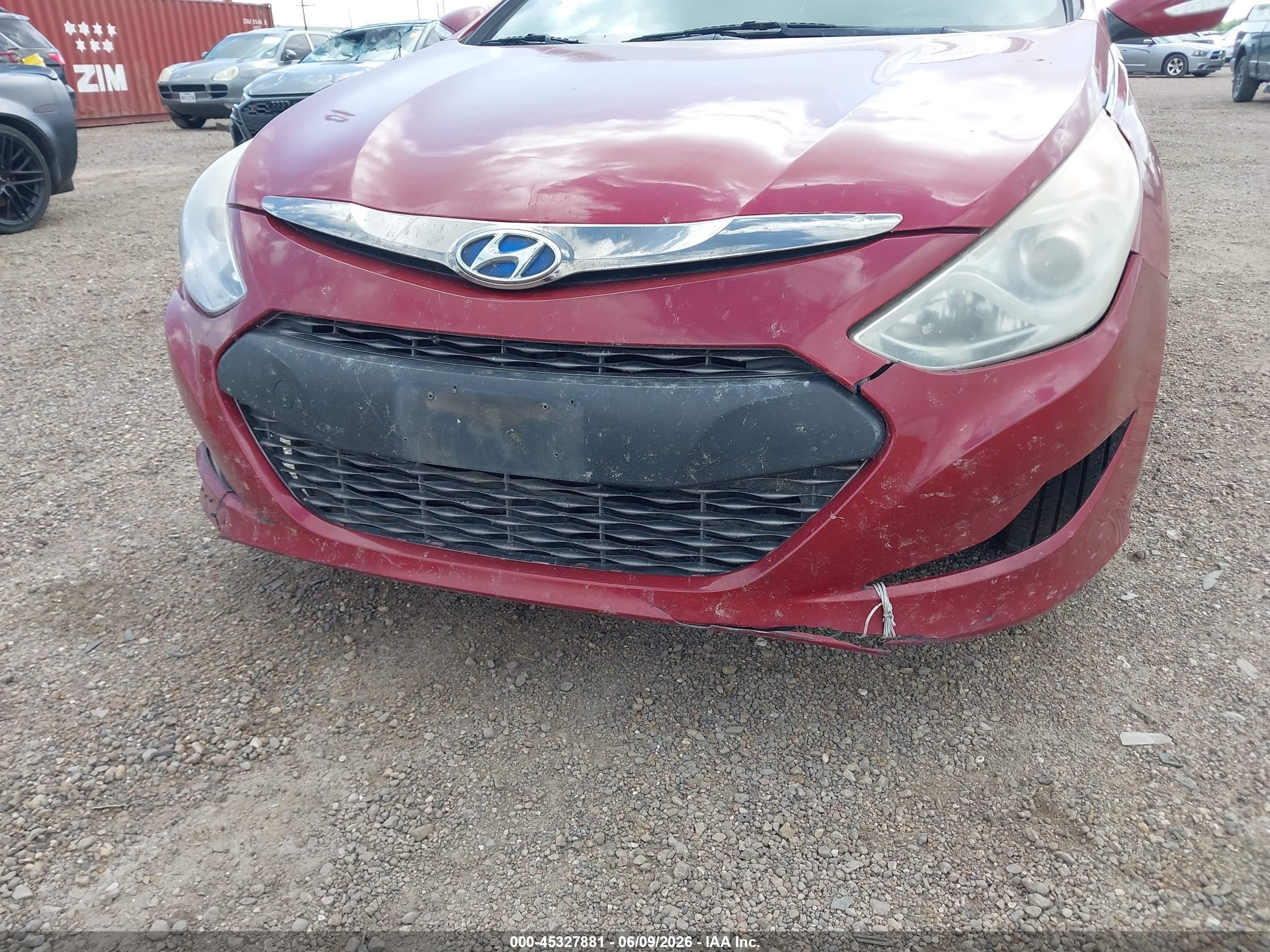 2013 Hyundai Sonata Hybrid Limited Red vin: KMHEC4A49DA068492