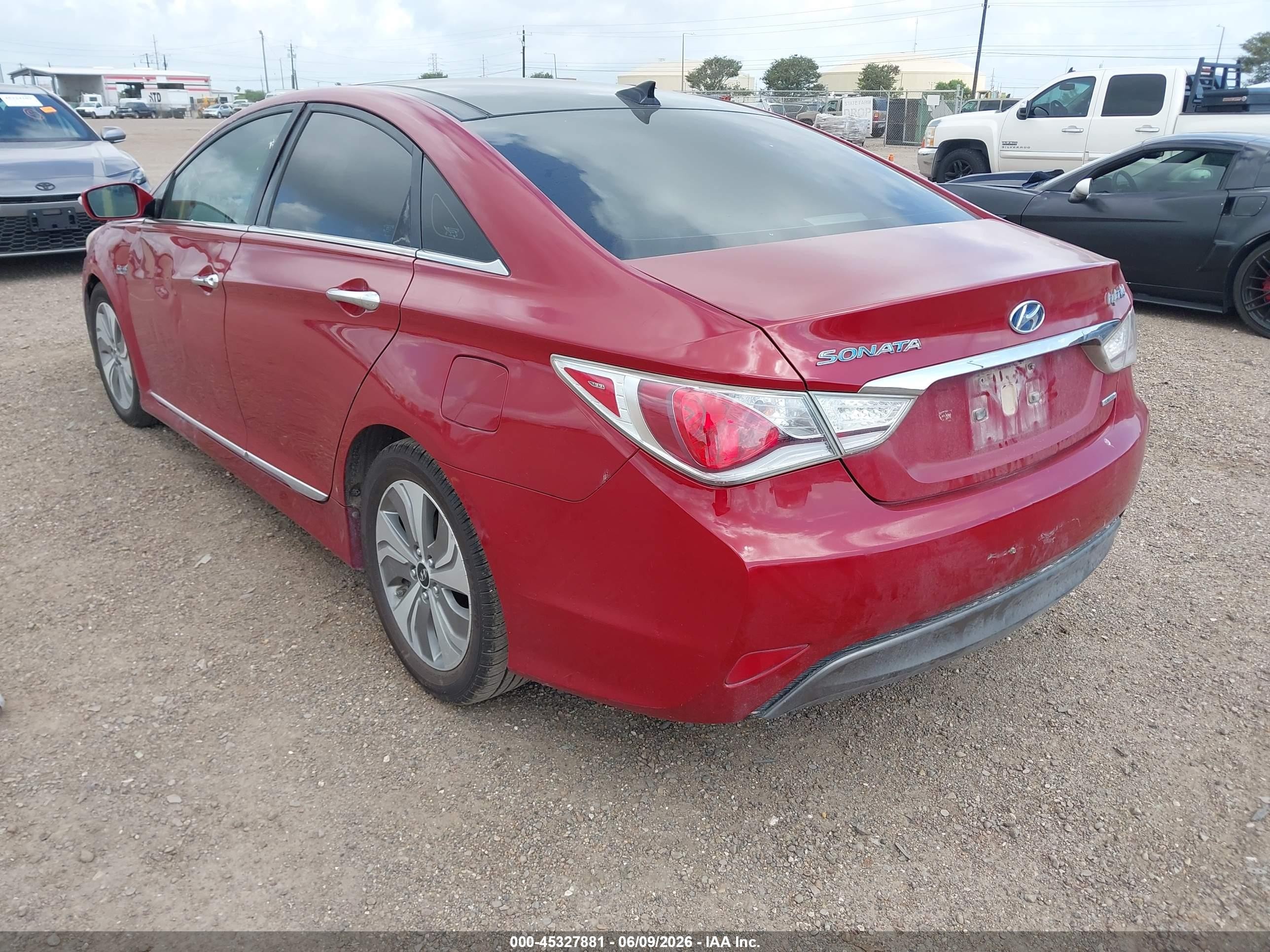 2013 Hyundai Sonata Hybrid Limited Red vin: KMHEC4A49DA068492
