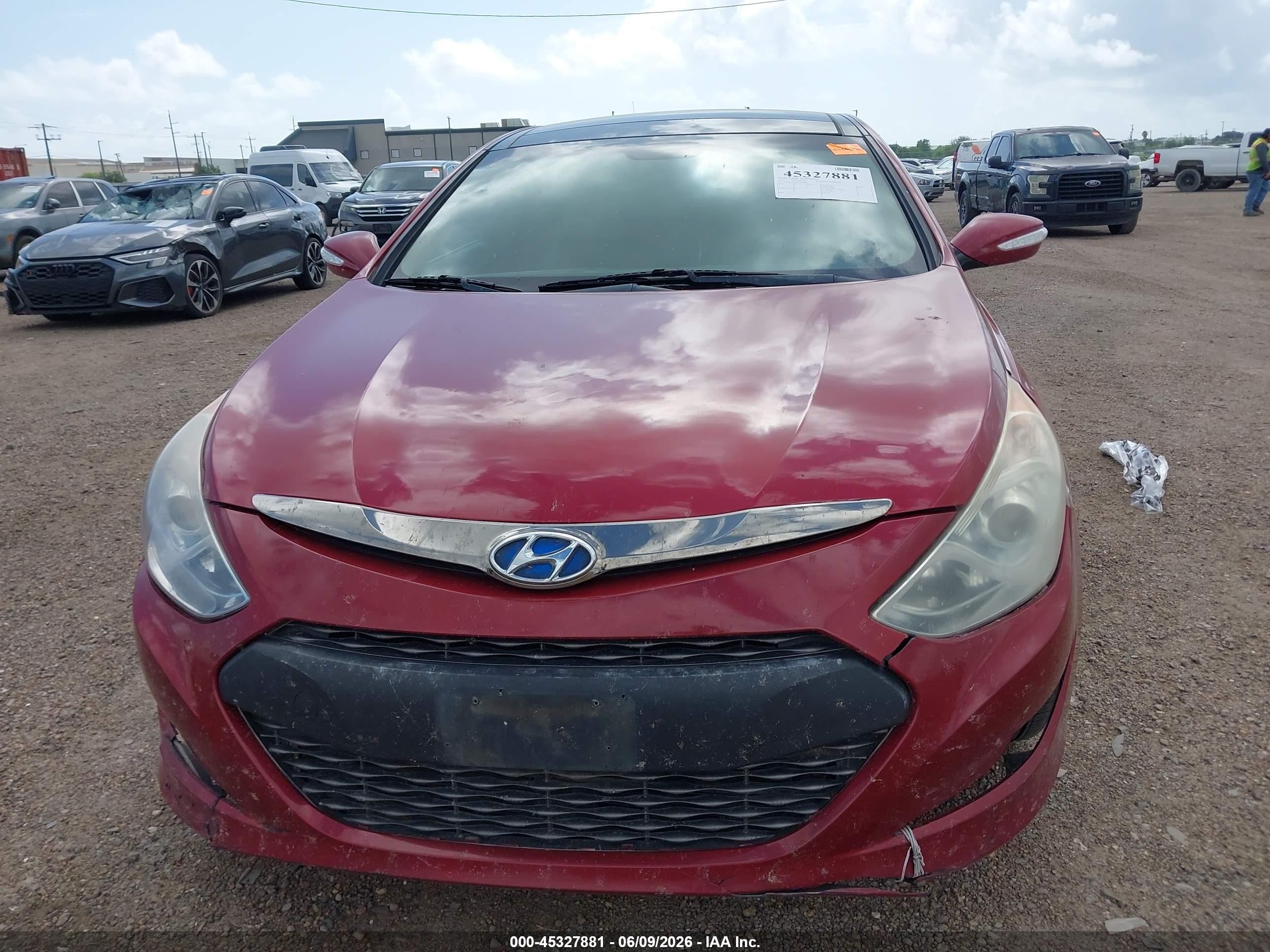 2013 Hyundai Sonata Hybrid Limited Red vin: KMHEC4A49DA068492