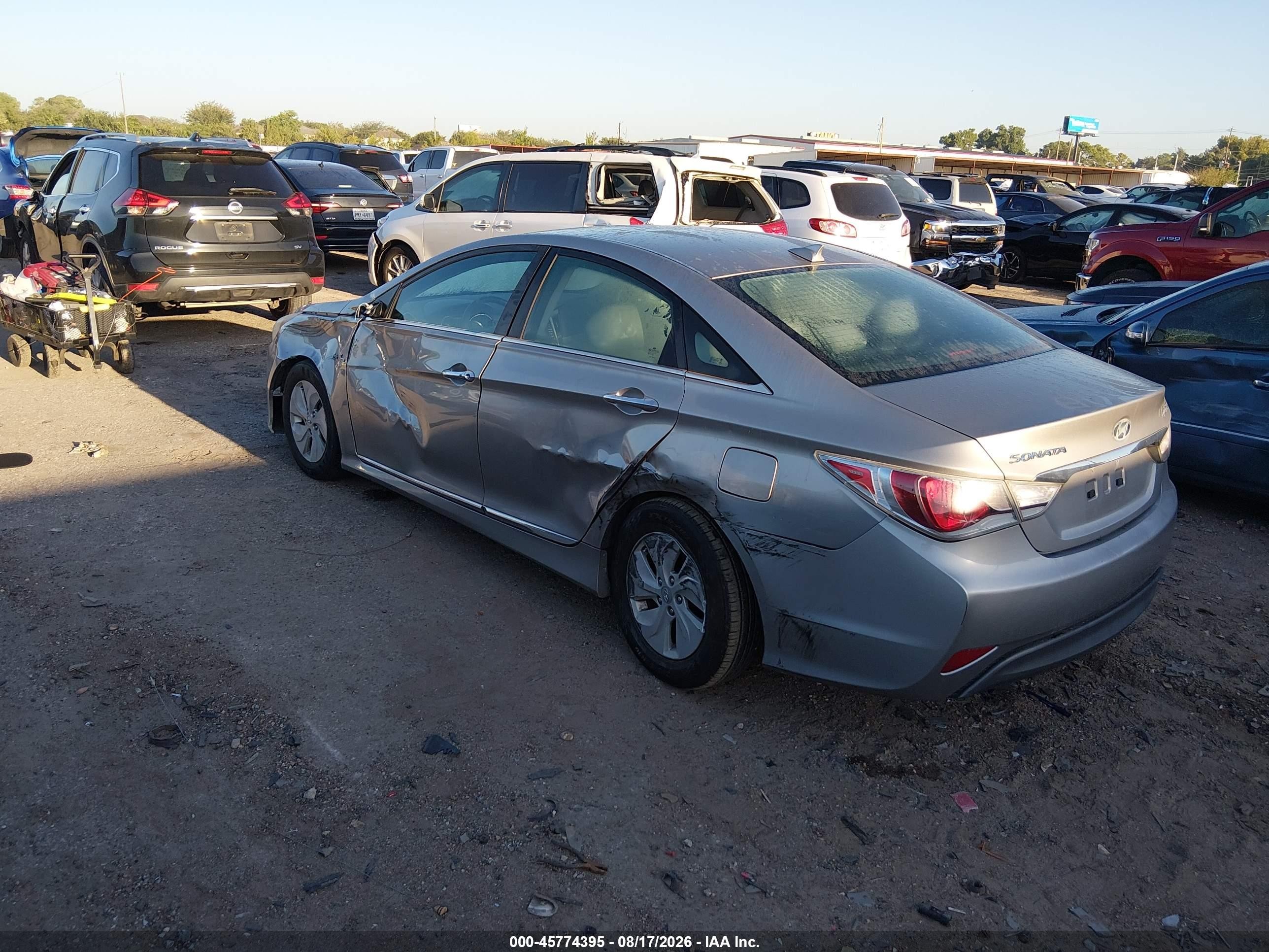 2013 Hyundai Sonata Hybrid Gray vin: KMHEC4A49DA070176