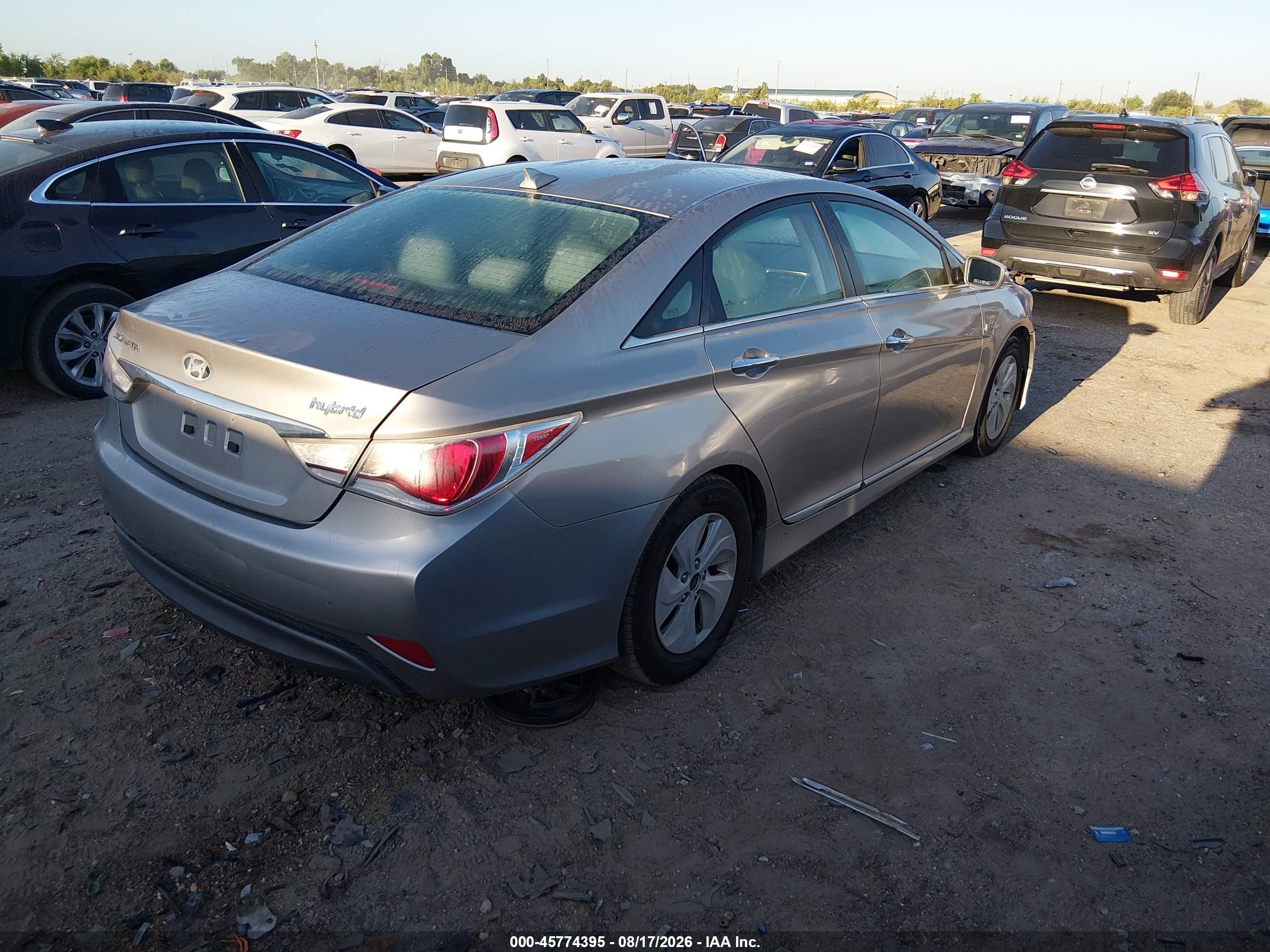 2013 Hyundai Sonata Hybrid Gray vin: KMHEC4A49DA070176