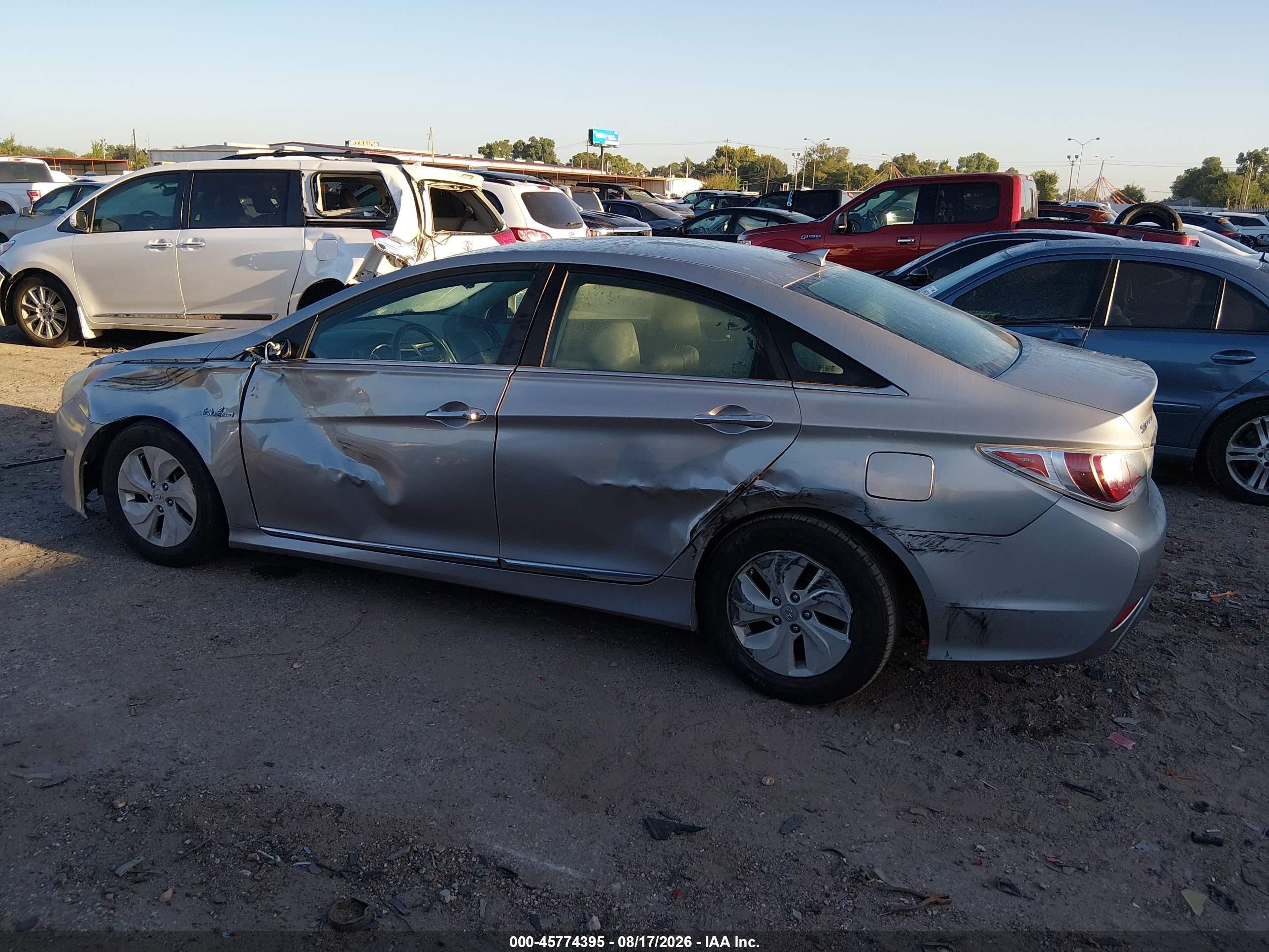 2013 Hyundai Sonata Hybrid Gray vin: KMHEC4A49DA070176