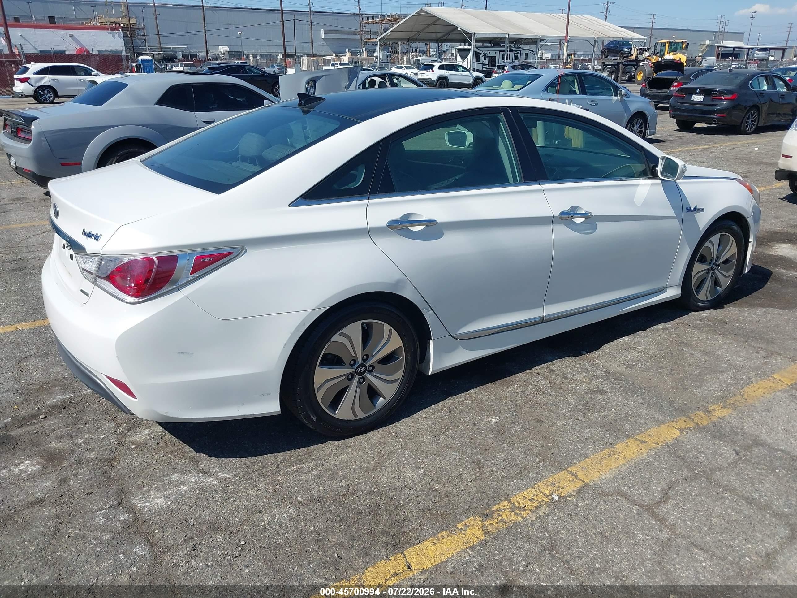 2013 Hyundai Sonata Hybrid Limited White vin: KMHEC4A49DA070954