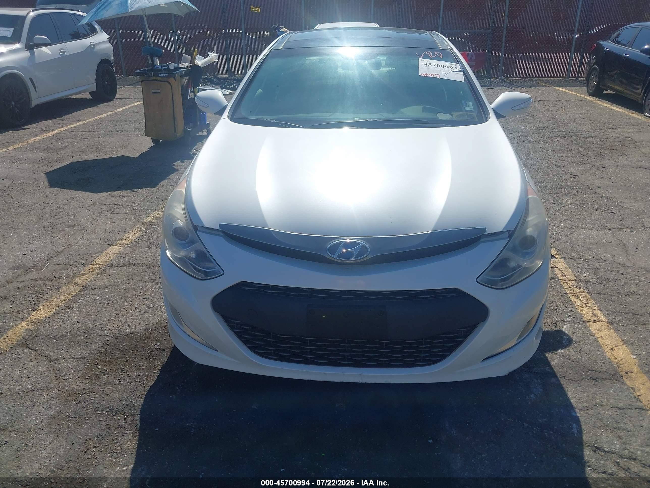 2013 Hyundai Sonata Hybrid Limited White vin: KMHEC4A49DA070954