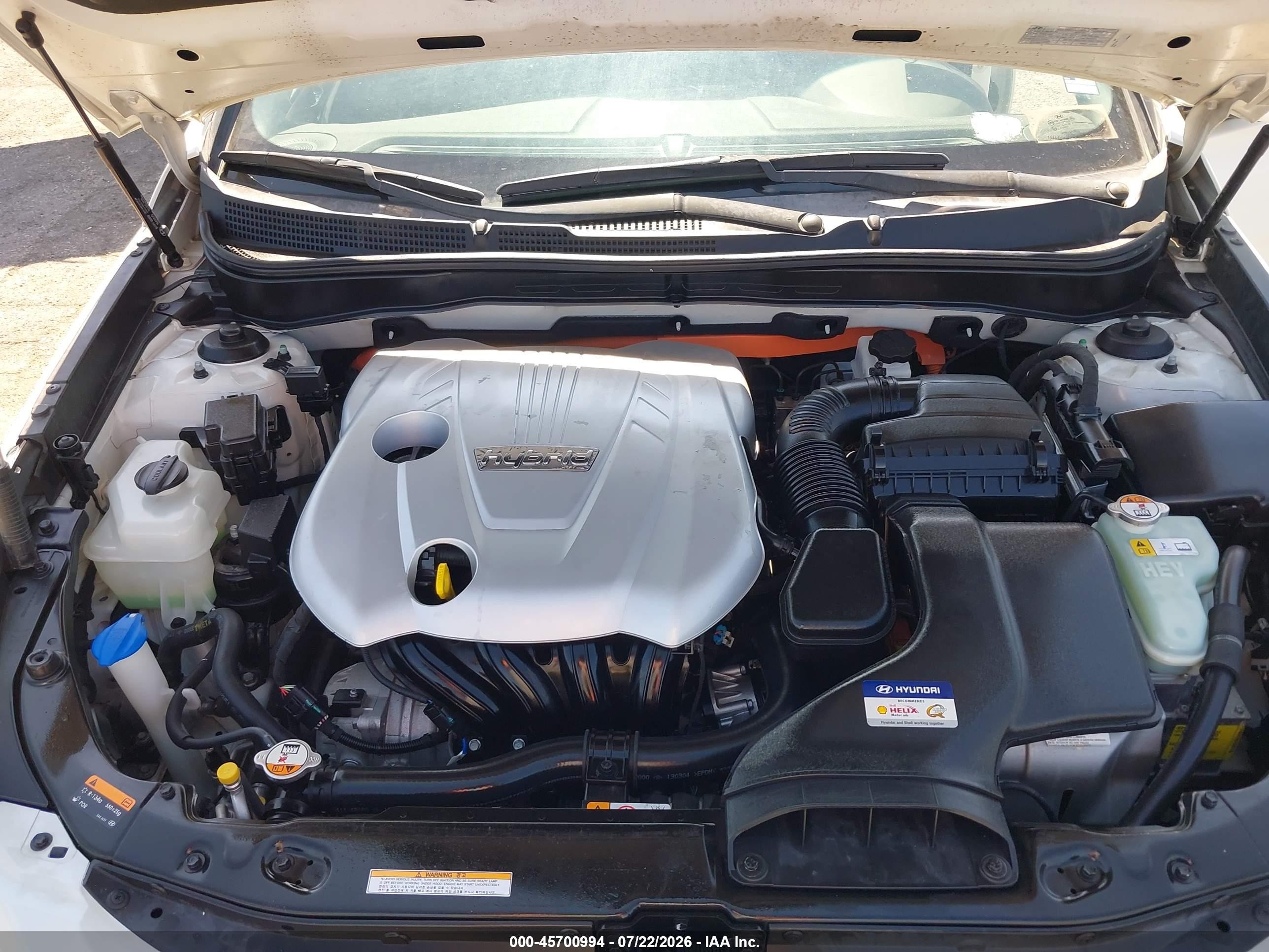 2013 Hyundai Sonata Hybrid Limited White vin: KMHEC4A49DA070954