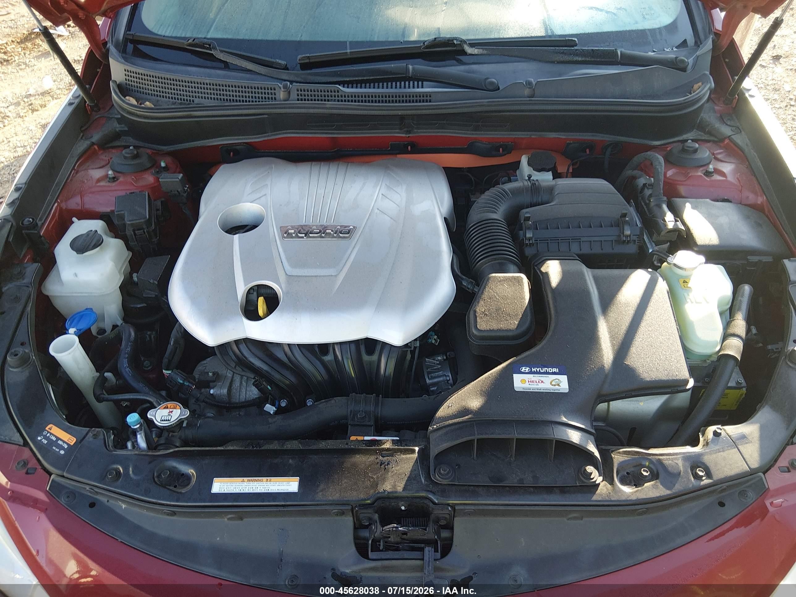2013 Hyundai Sonata Hybrid Limited Red vin: KMHEC4A49DA080612