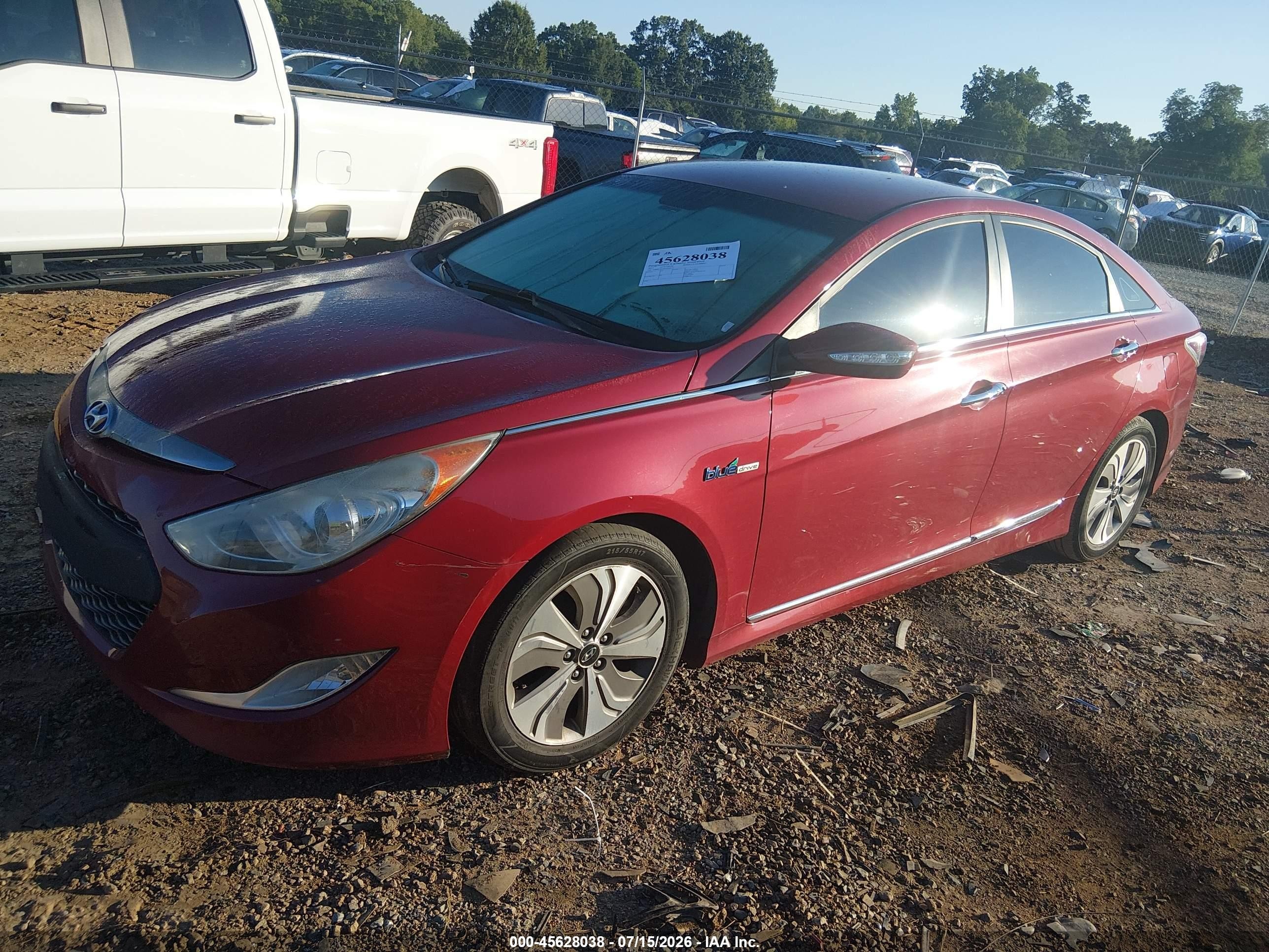2013 Hyundai Sonata Hybrid Limited Red vin: KMHEC4A49DA080612