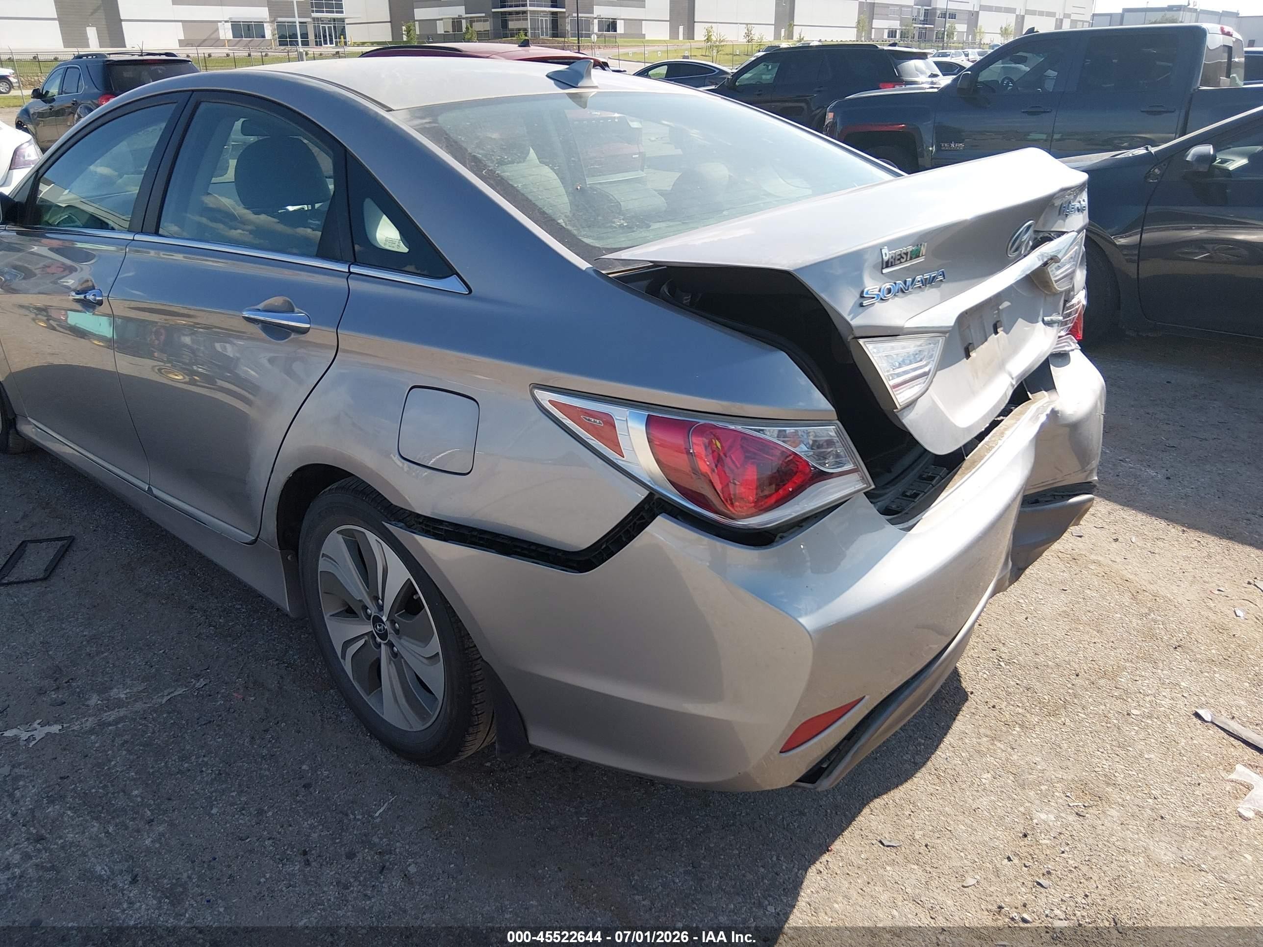 2013 Hyundai Sonata Hybrid Limited Silver vin: KMHEC4A49DA091870