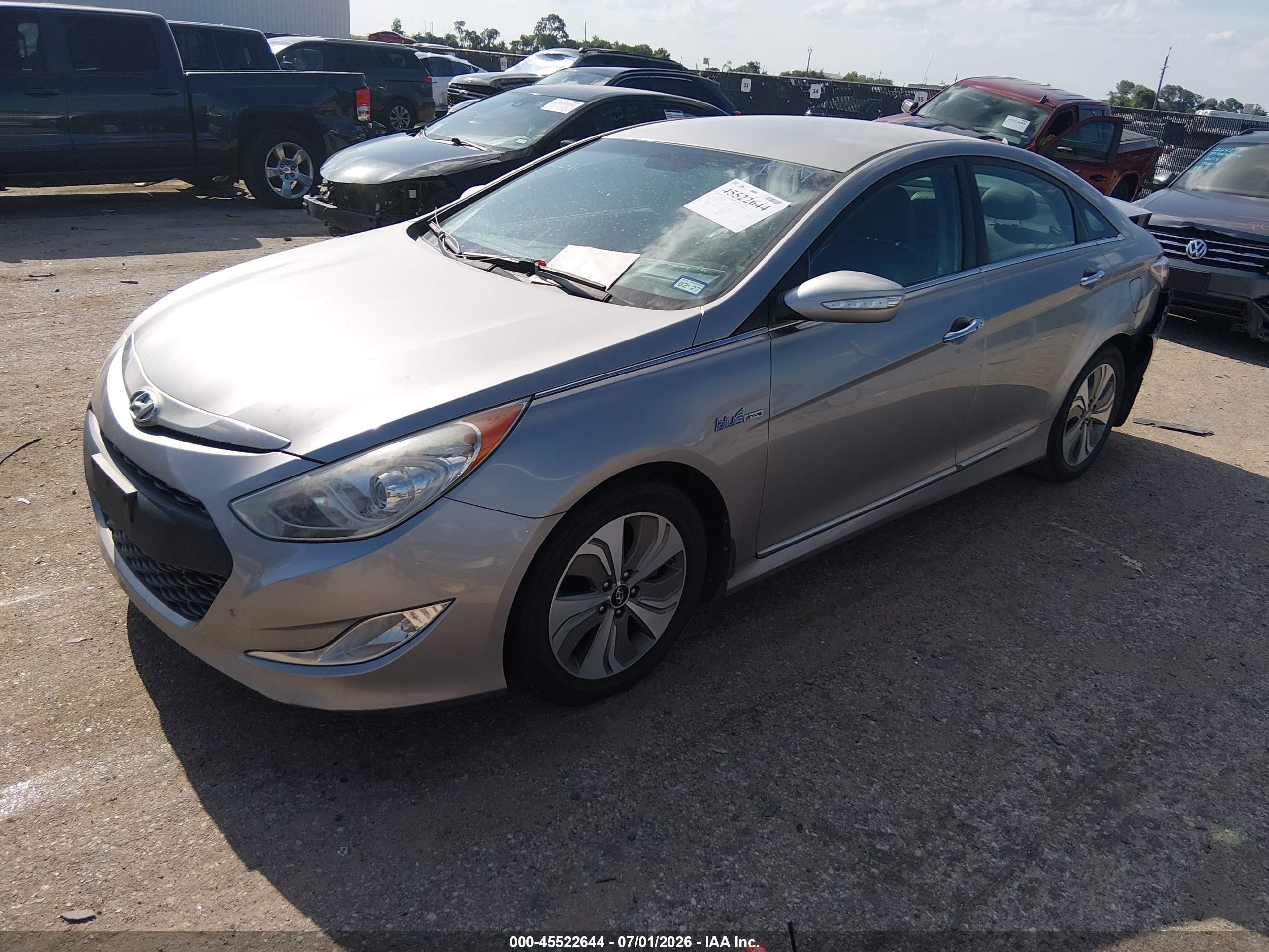 2013 Hyundai Sonata Hybrid Limited Silver vin: KMHEC4A49DA091870