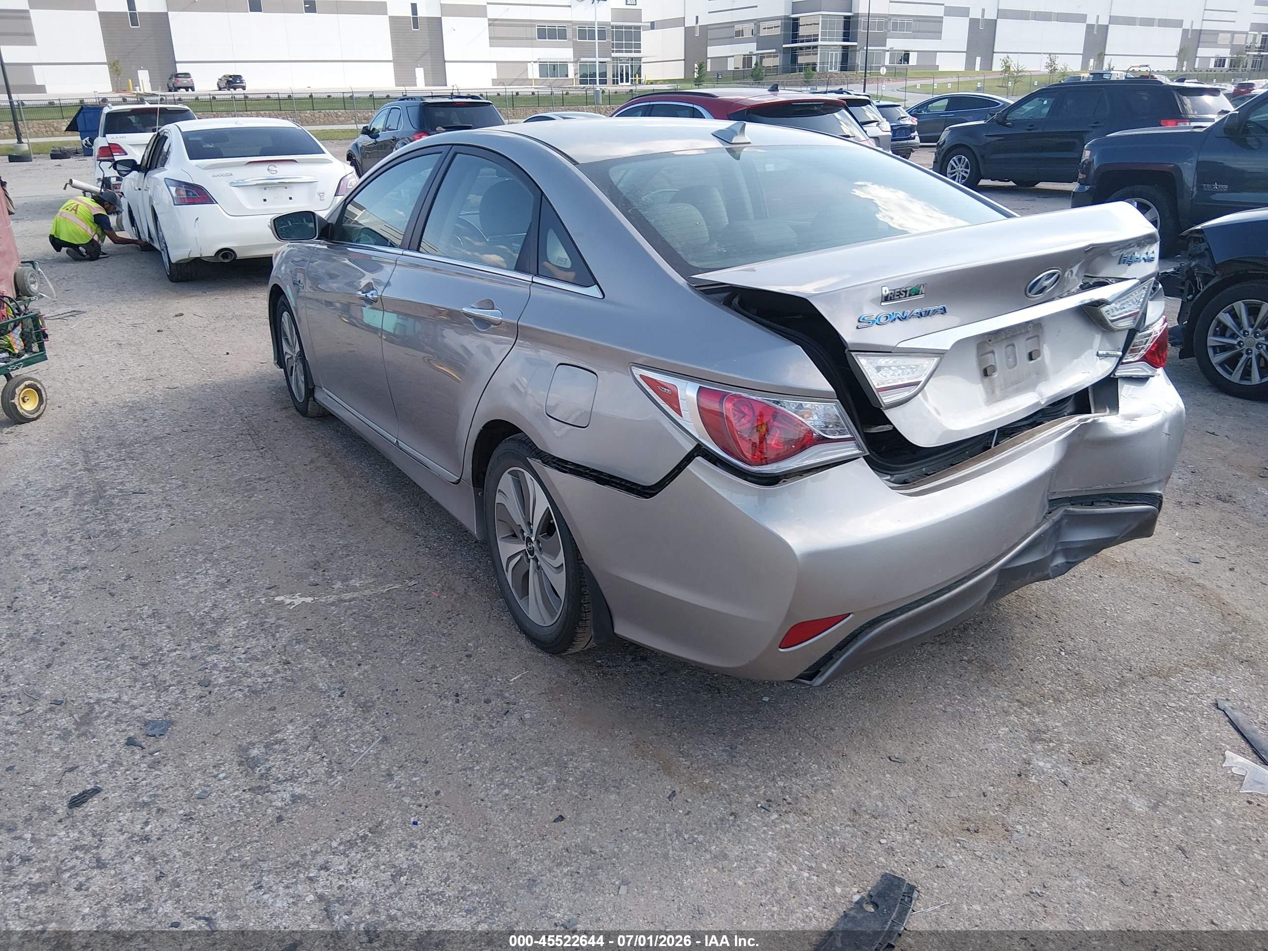 2013 Hyundai Sonata Hybrid Limited Silver vin: KMHEC4A49DA091870