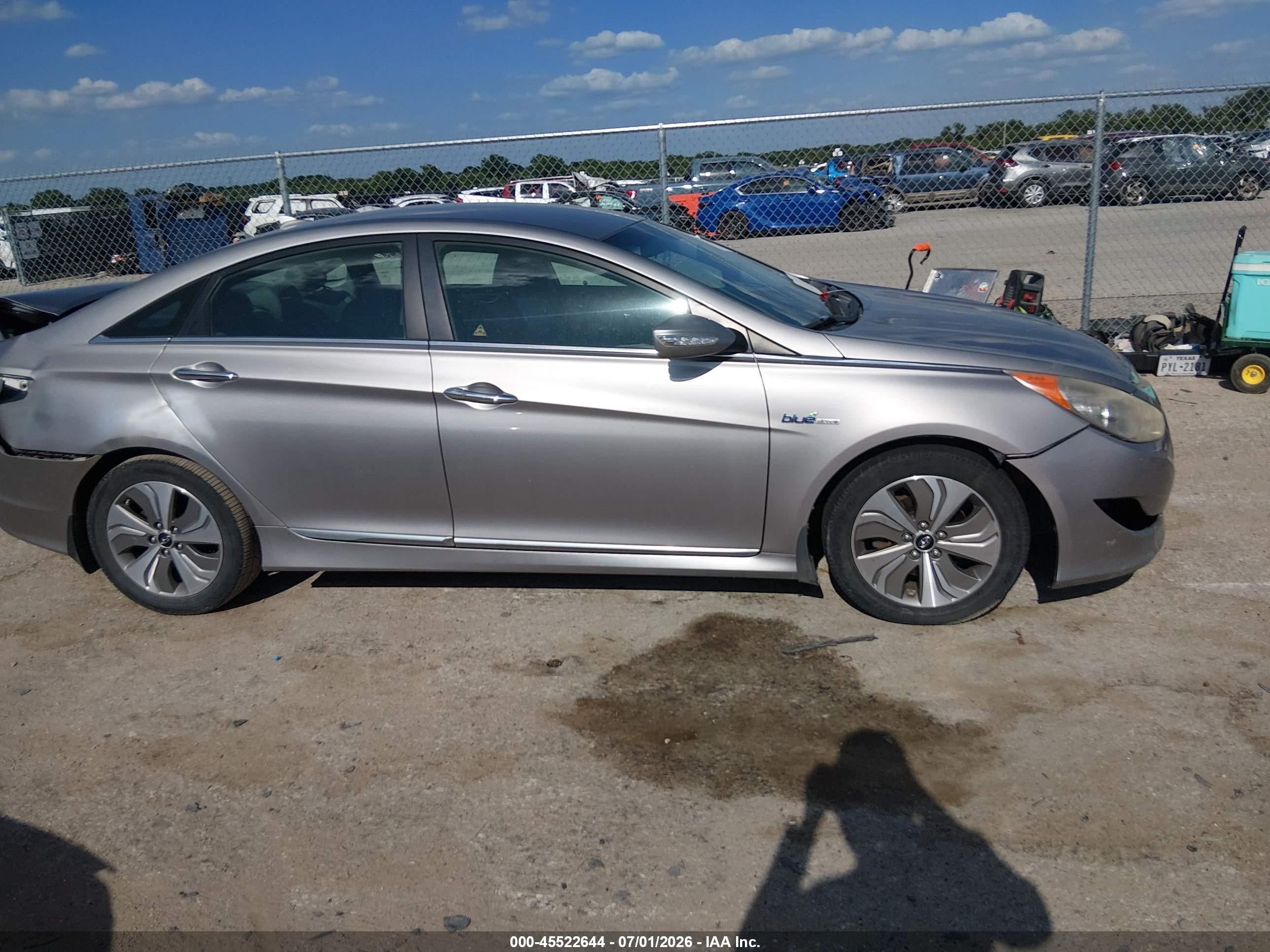 2013 Hyundai Sonata Hybrid Limited Silver vin: KMHEC4A49DA091870