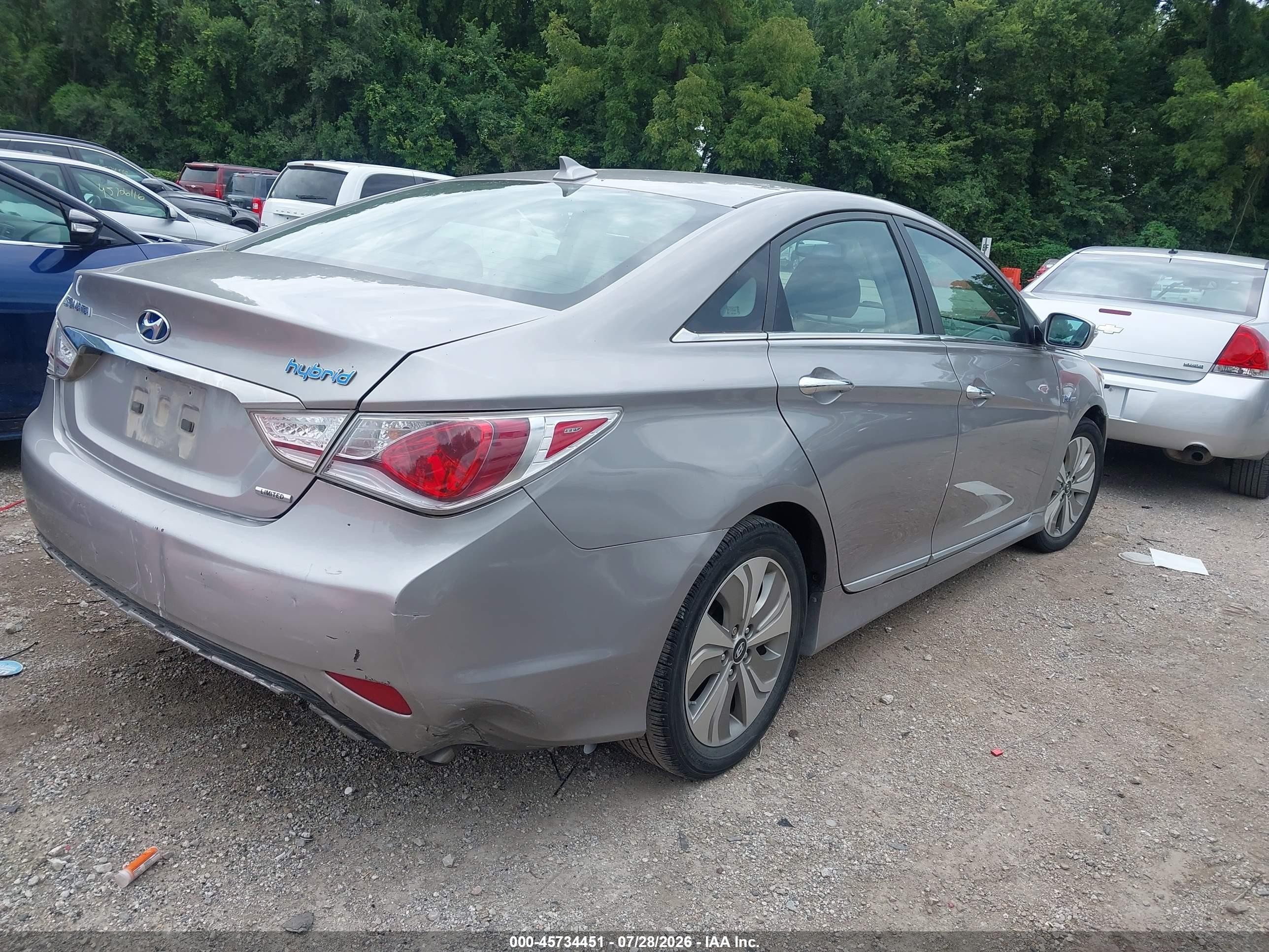 2013 Hyundai Sonata Hybrid Limited Silver vin: KMHEC4A49DA100244