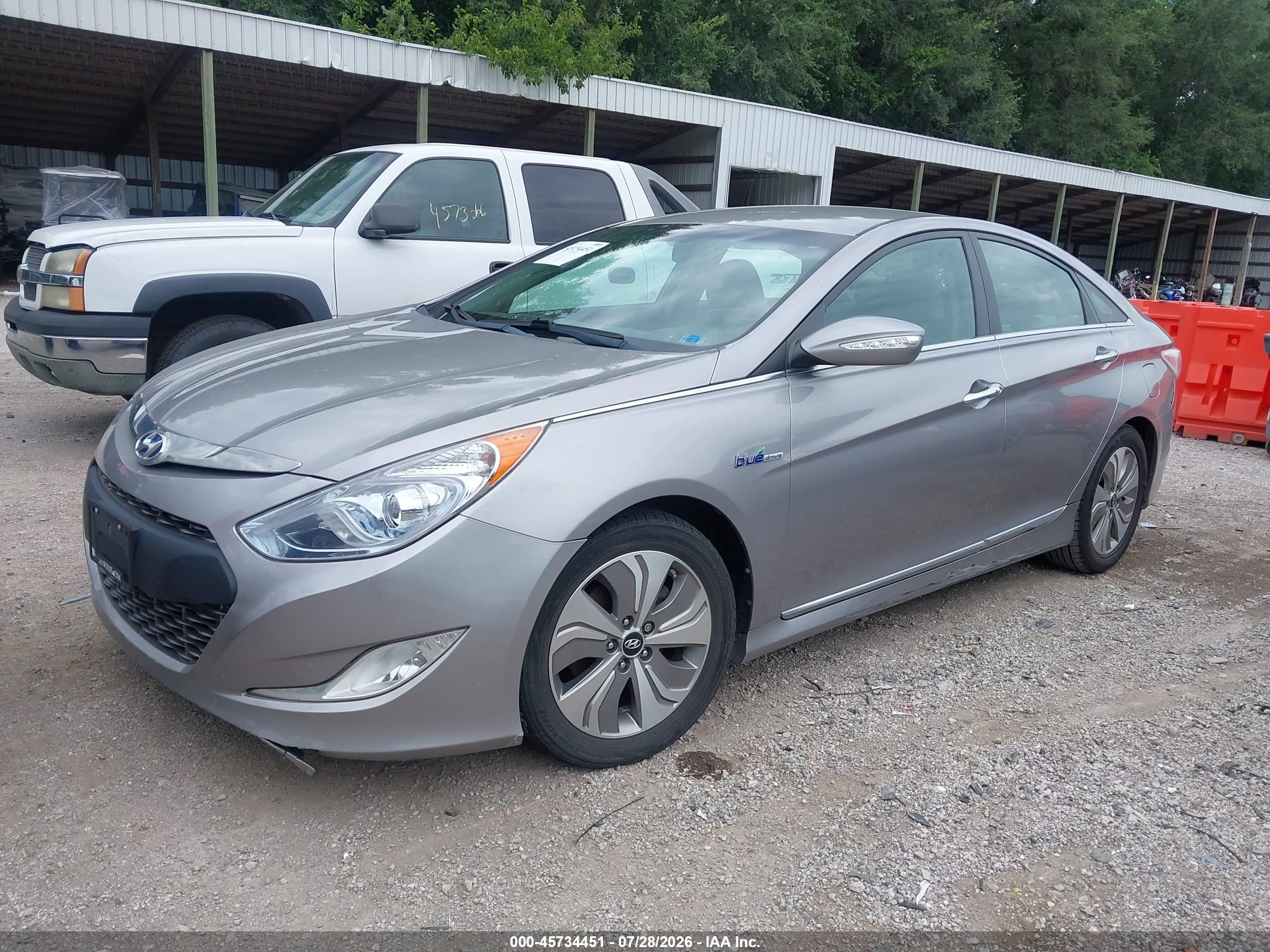 2013 Hyundai Sonata Hybrid Limited Silver vin: KMHEC4A49DA100244