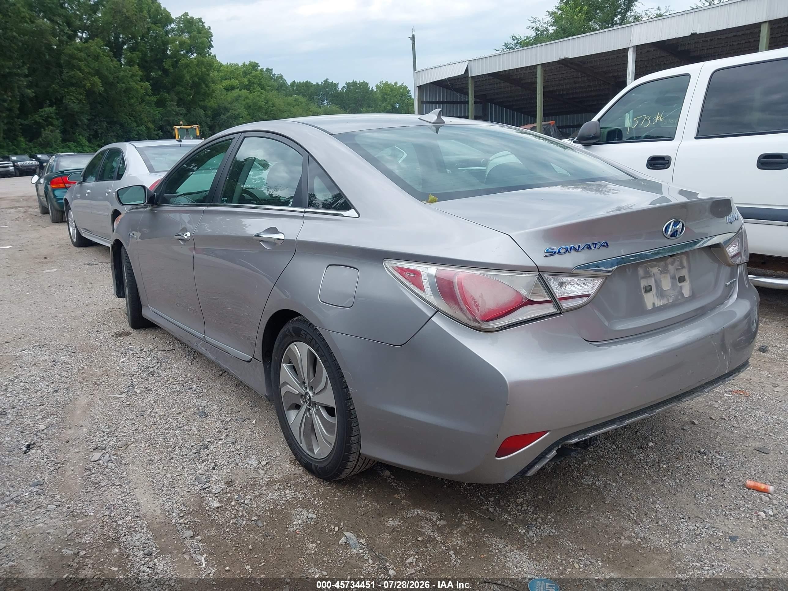 2013 Hyundai Sonata Hybrid Limited Silver vin: KMHEC4A49DA100244
