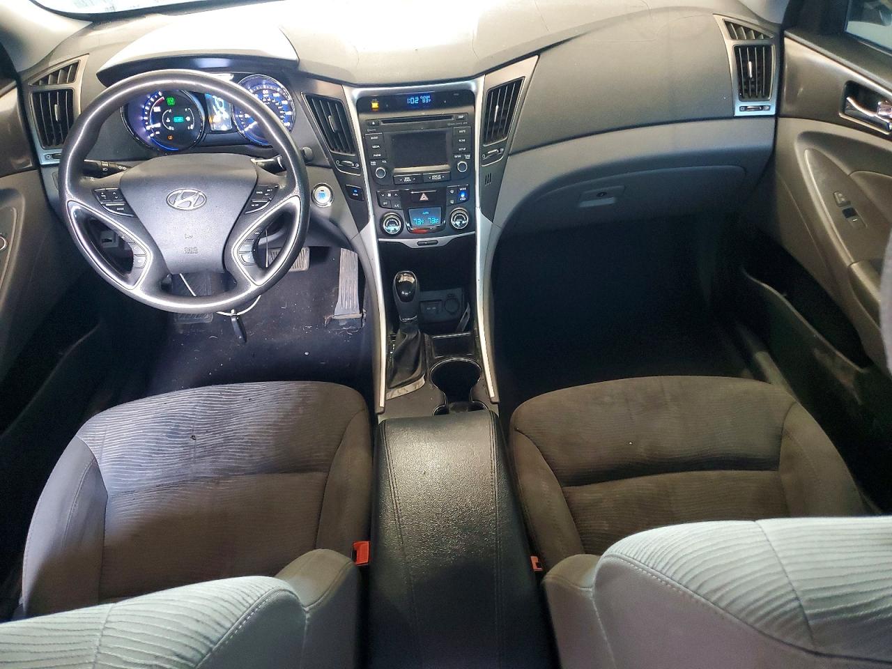 2015 Hyundai Sonata Hybrid Base Black vin: KMHEC4A49FA122201