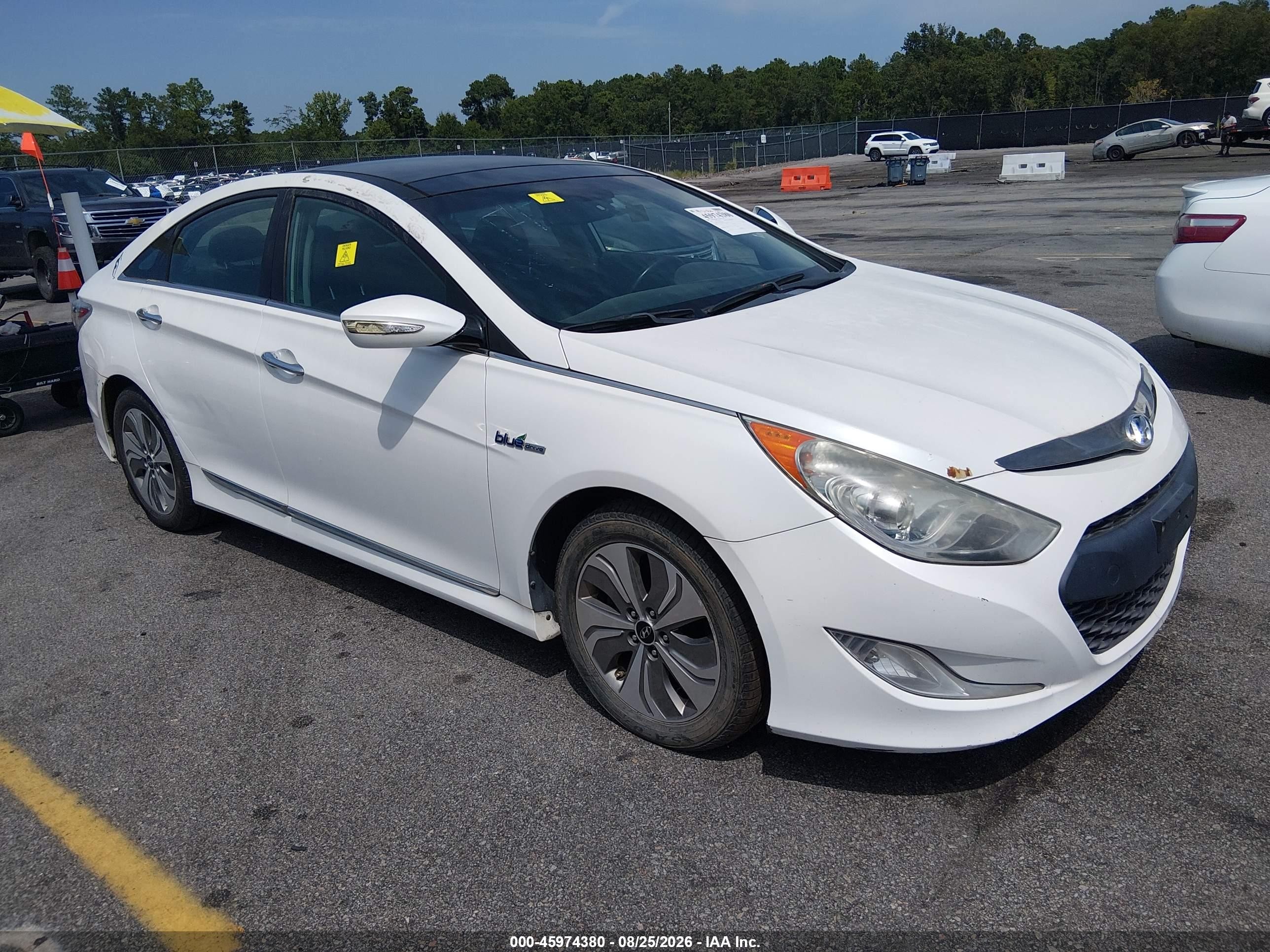 2015 Hyundai Sonata Hybrid Limited White vin: KMHEC4A49FA125292