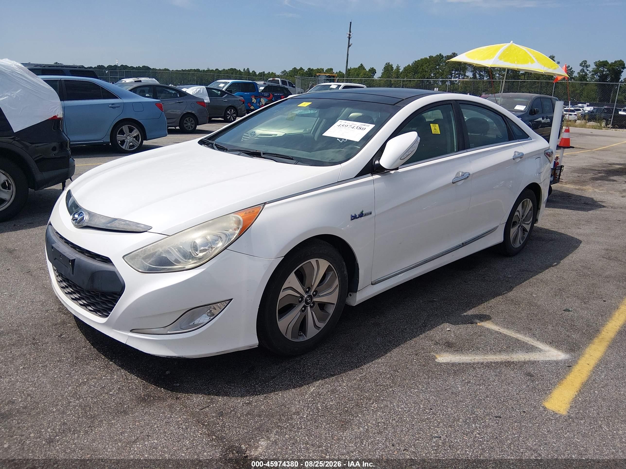 2015 Hyundai Sonata Hybrid Limited Белый vin: KMHEC4A49FA125292