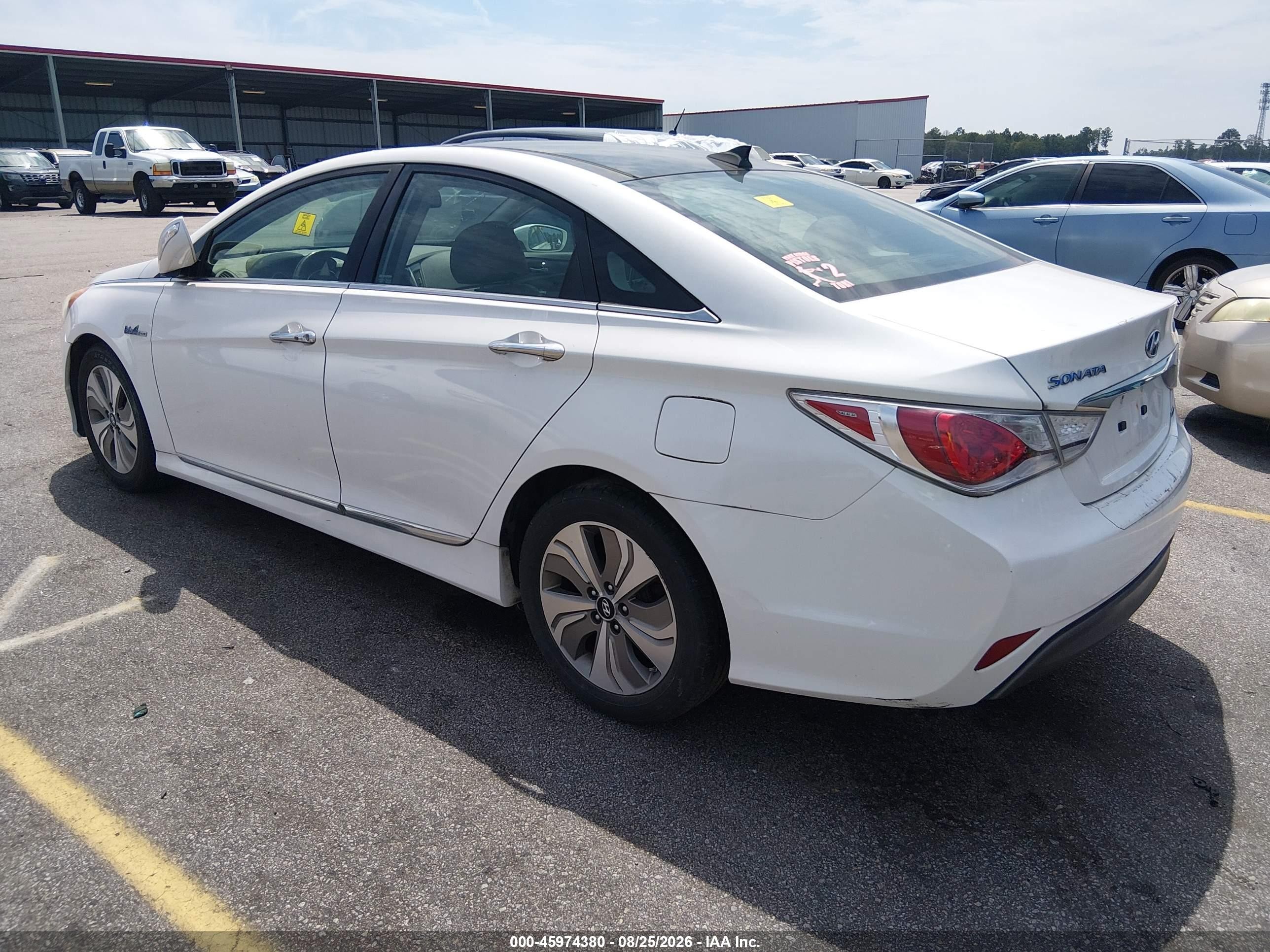 2015 Hyundai Sonata Hybrid Limited Белый vin: KMHEC4A49FA125292