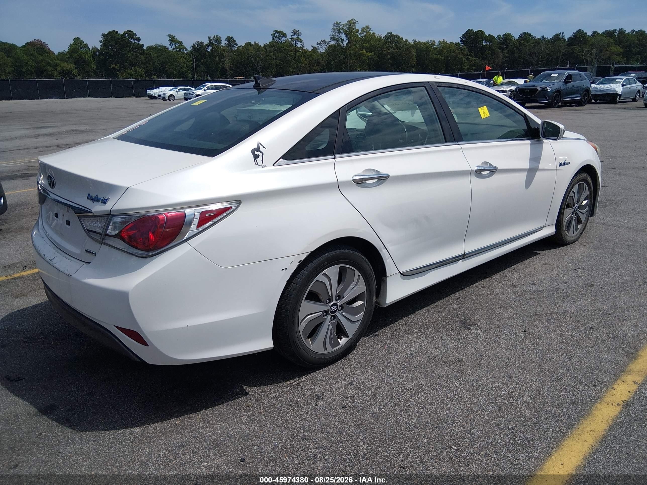 2015 Hyundai Sonata Hybrid Limited Белый vin: KMHEC4A49FA125292
