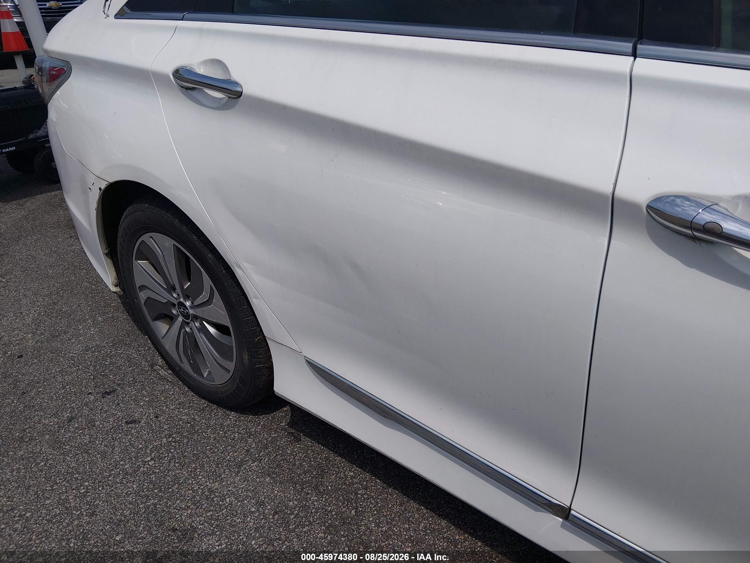 2015 Hyundai Sonata Hybrid Limited Белый vin: KMHEC4A49FA125292