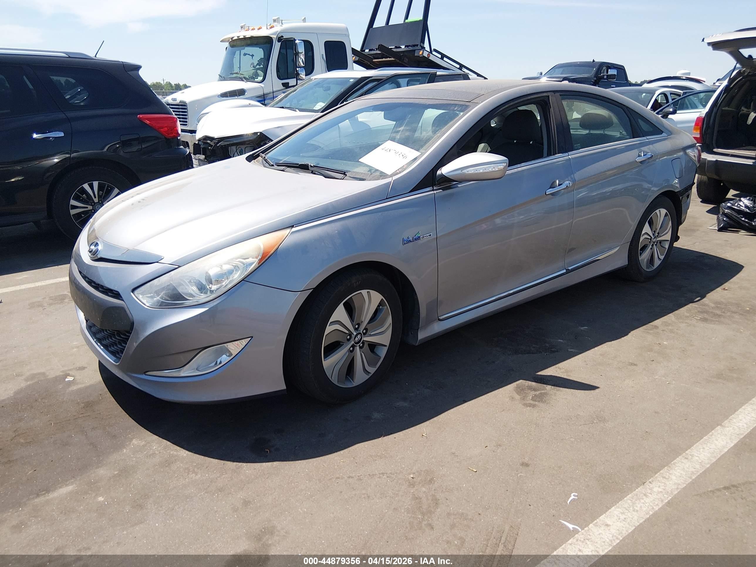 2015 Hyundai Sonata Hybrid Limited Silver vin: KMHEC4A49FA126328
