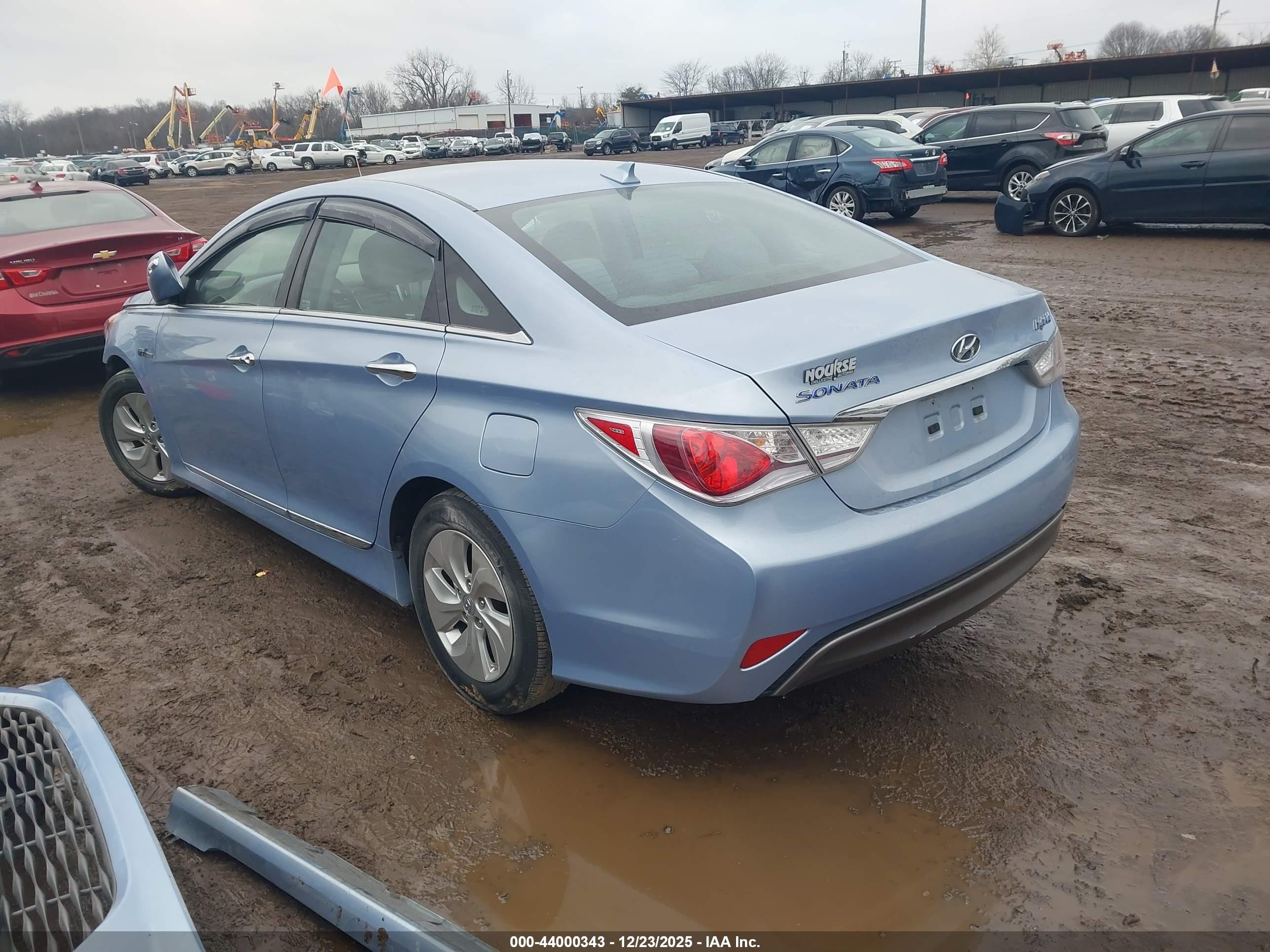 2015 Hyundai Sonata Hybrid   Синий vin: KMHEC4A49FA126961