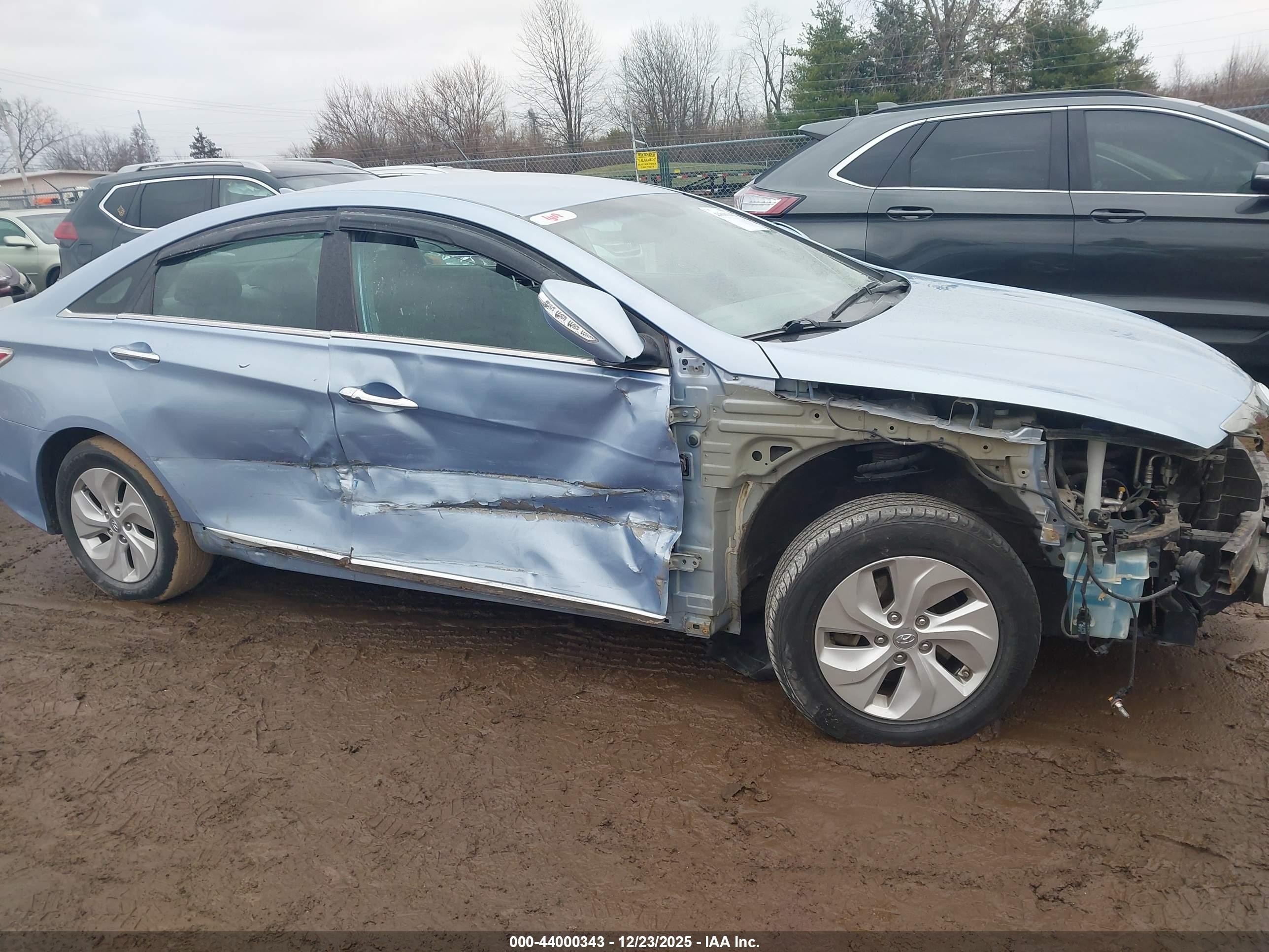2015 Hyundai Sonata Hybrid   Синий vin: KMHEC4A49FA126961