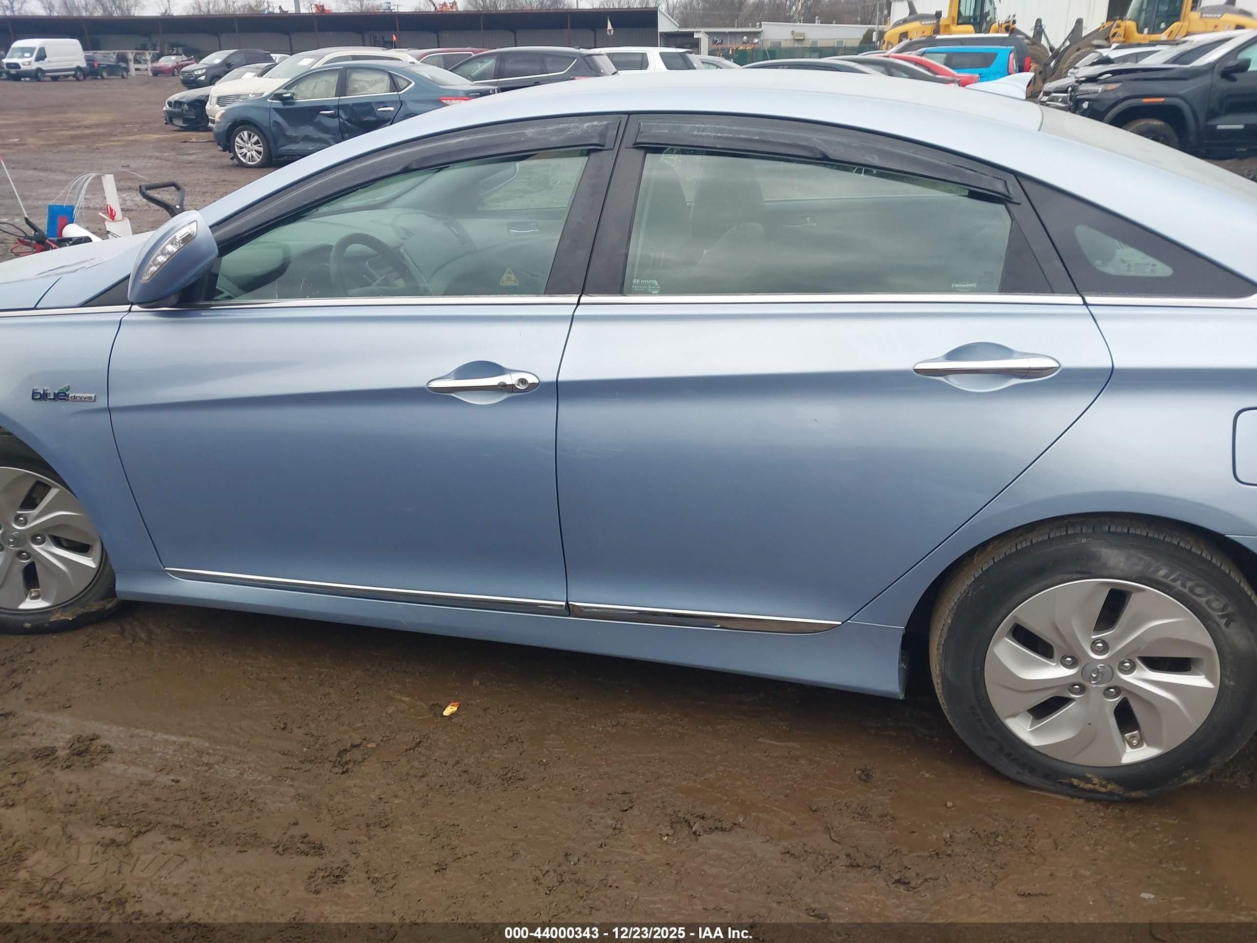 2015 Hyundai Sonata Hybrid   Синий vin: KMHEC4A49FA126961
