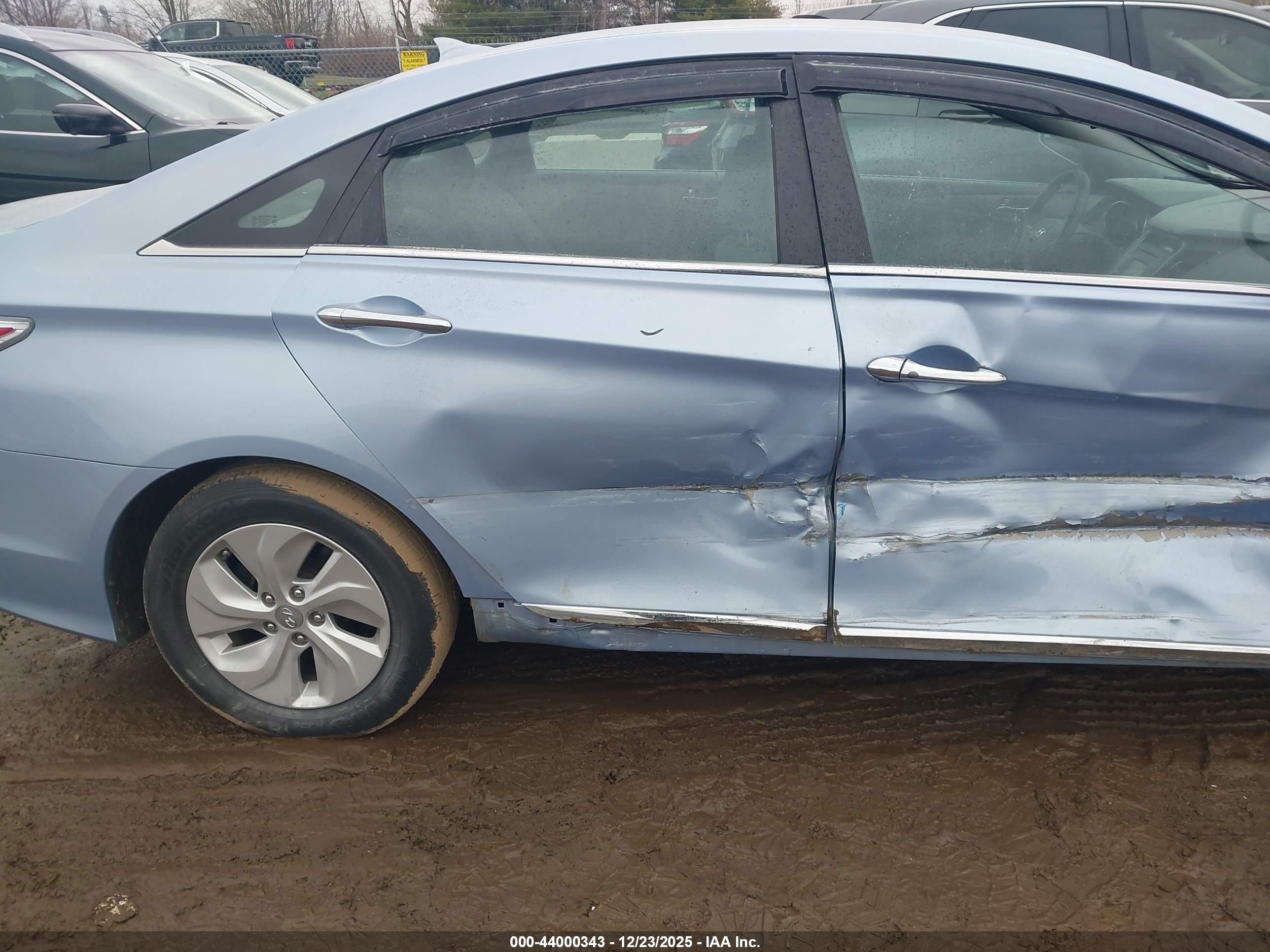 2015 Hyundai Sonata Hybrid   Синий vin: KMHEC4A49FA126961