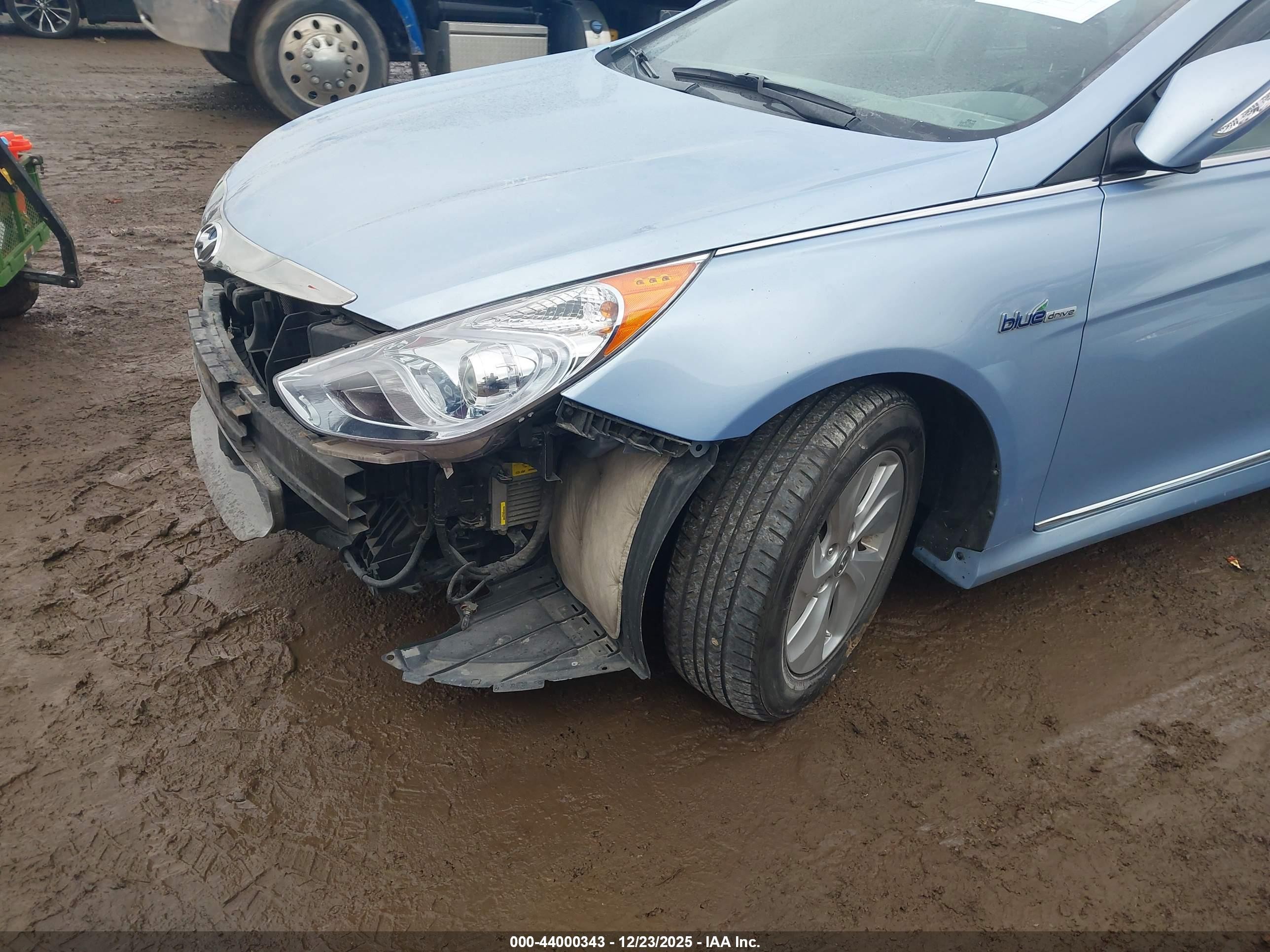 2015 Hyundai Sonata Hybrid   Синий vin: KMHEC4A49FA126961