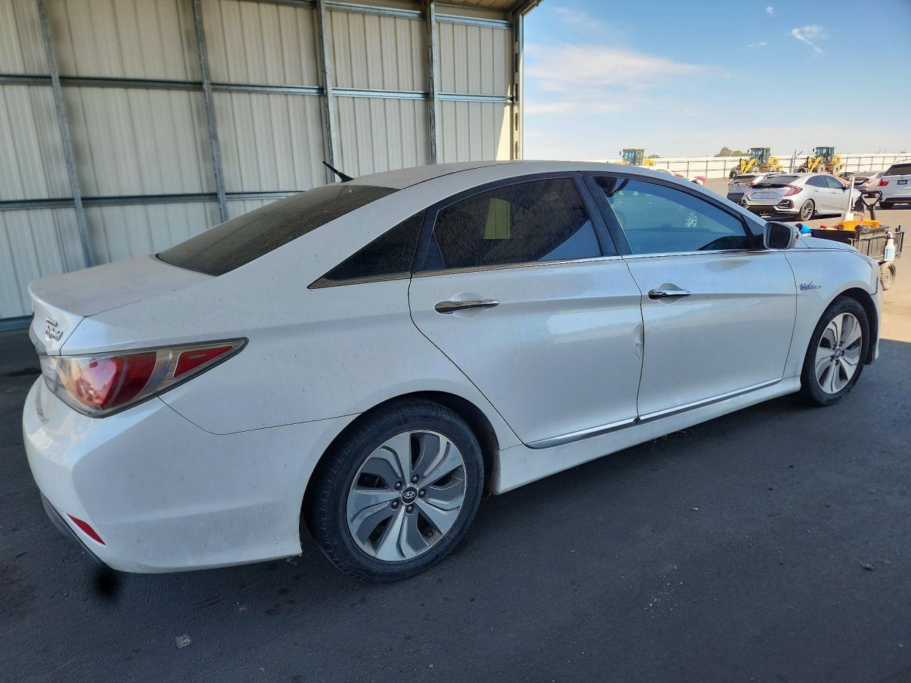 2015 Hyundai Sonata Hybrid Limited Белый vin: KMHEC4A49FA127303