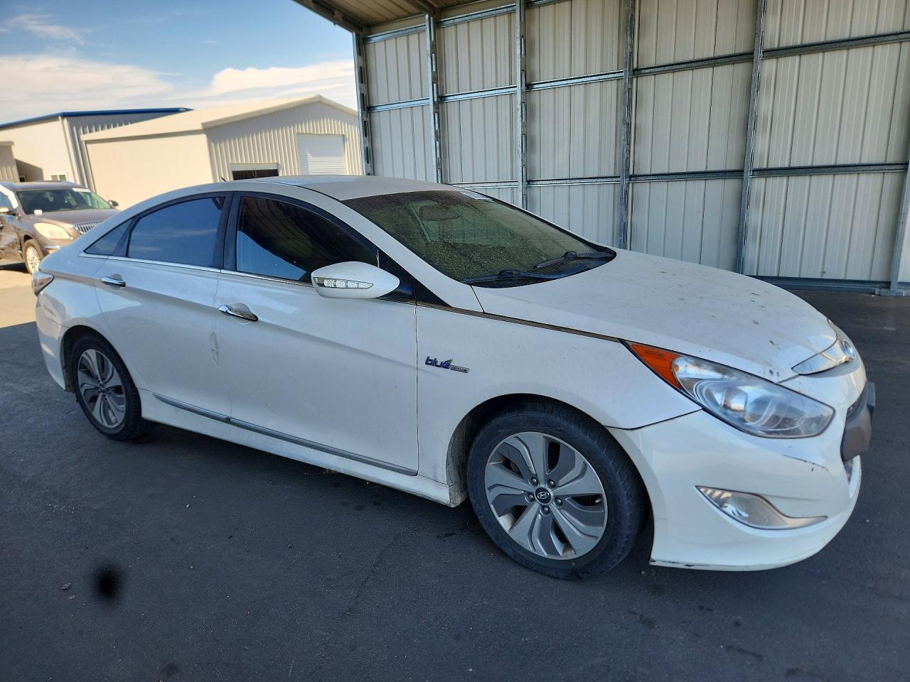 2015 Hyundai Sonata Hybrid Limited Белый vin: KMHEC4A49FA127303