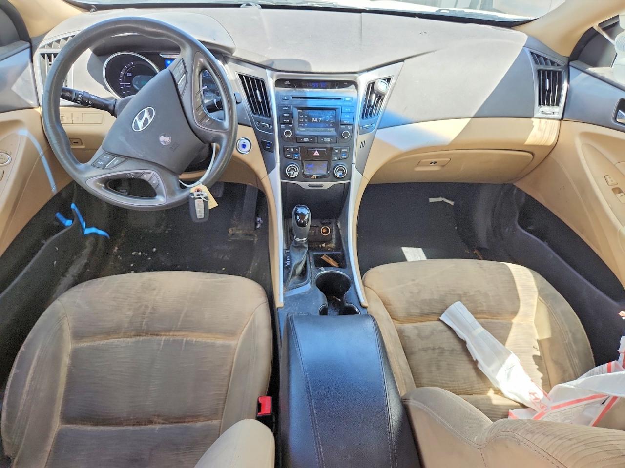 2015 Hyundai Sonata Hybrid Base White vin: KMHEC4A49FA133649